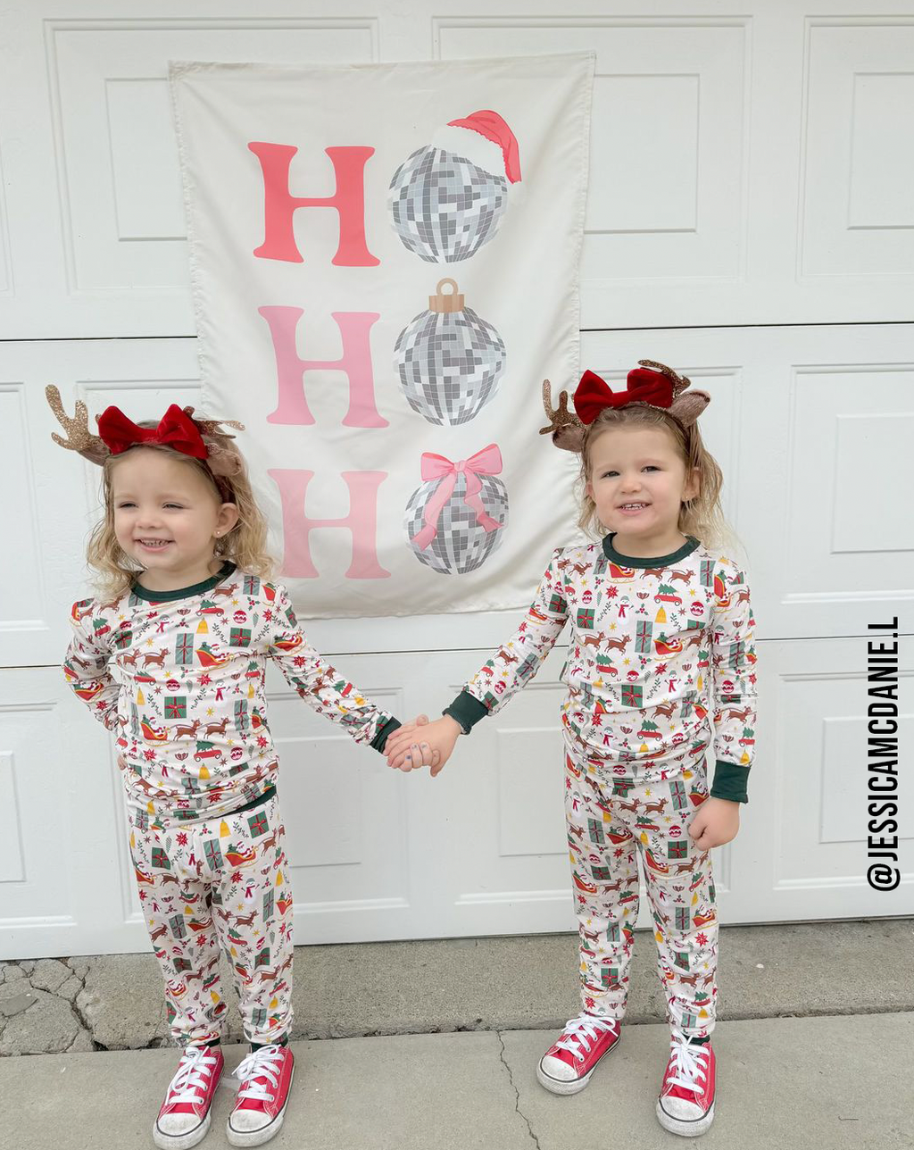 Ho Ho Ho Disco Ball Banner - Kids Christmas Decor: Original 36x26"