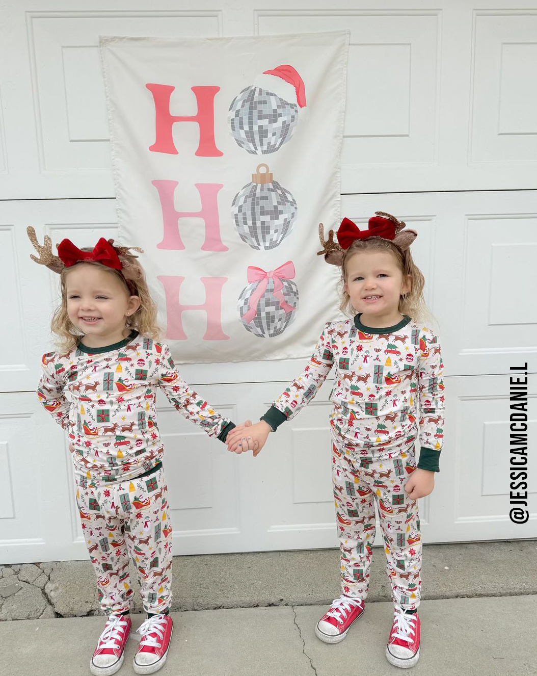 Ho Ho Ho Disco Ball Banner - Kids Christmas Decor: Original 36x26"