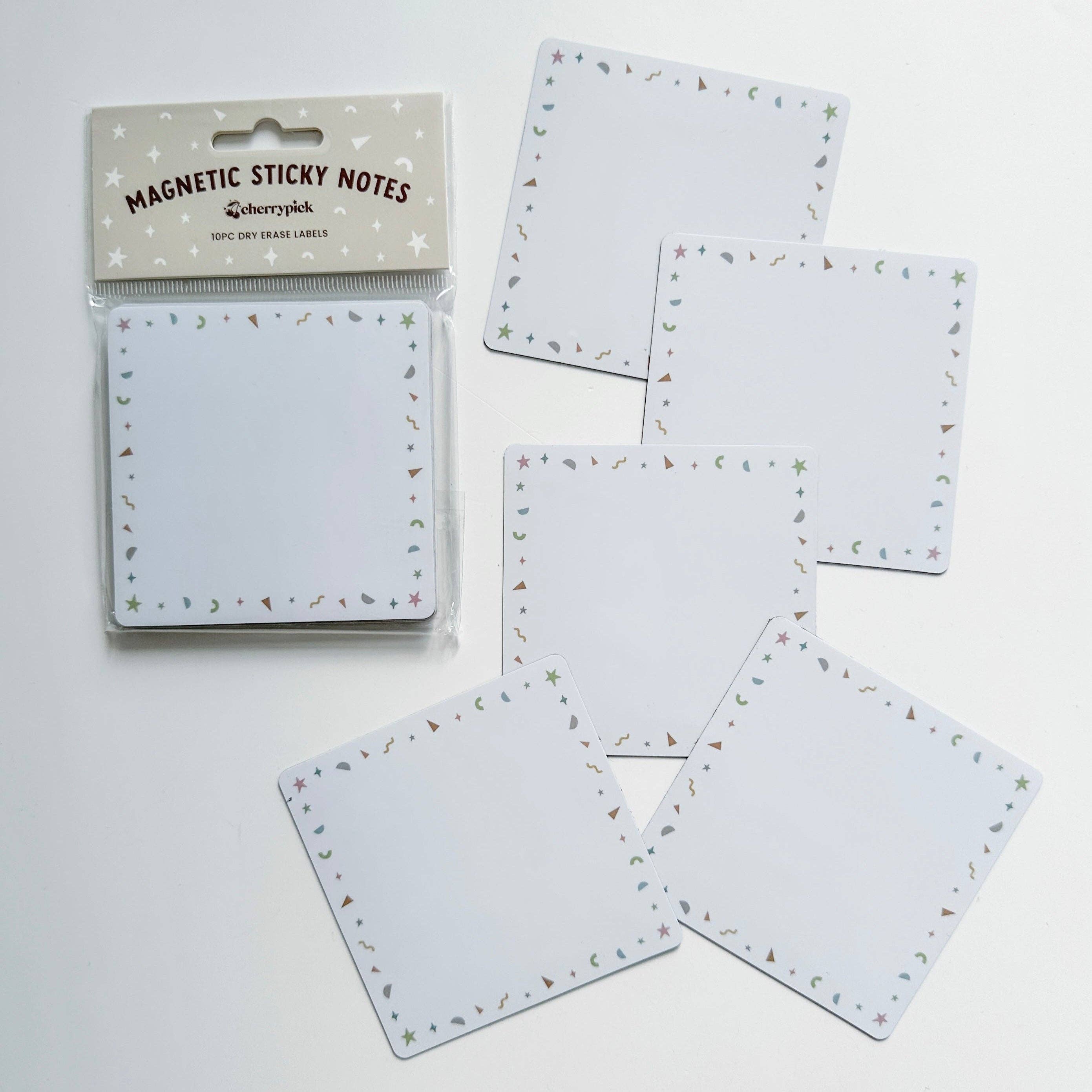 Magnetic Sticky Notes (10pc Dry Erase Labels): Bows