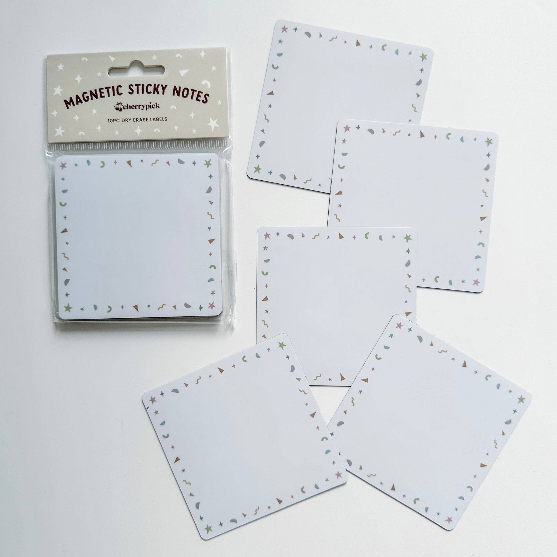 Magnetic Sticky Notes (10pc Dry Erase Labels): Neutral Check