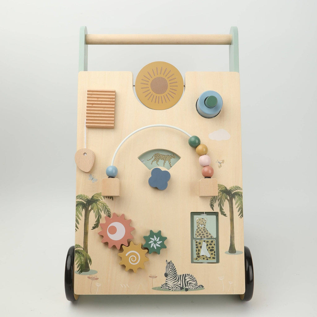 Wooden Baby Walker - Multi-Activity Push Walker Ages 18m+