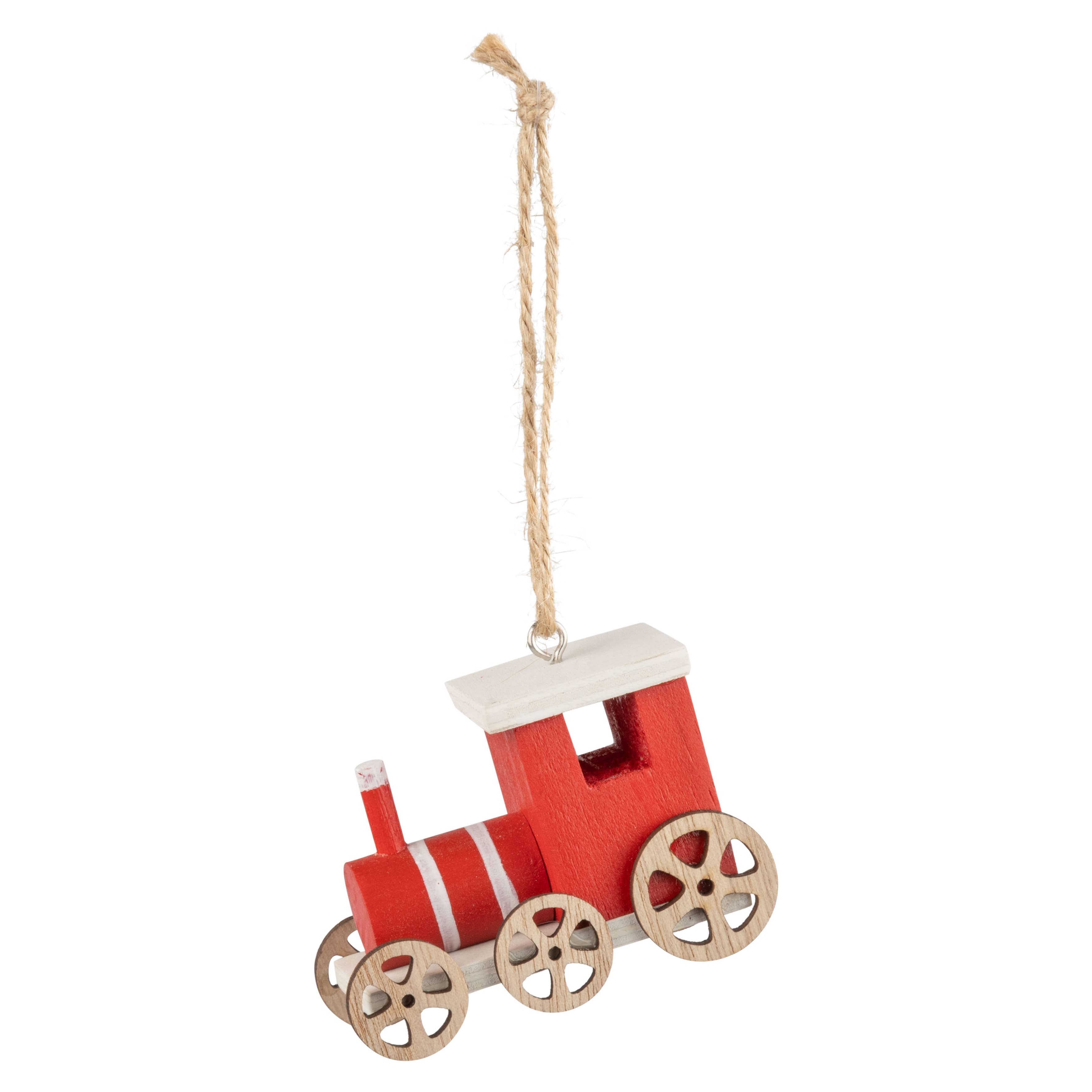 Wood Caboose Train Ornament