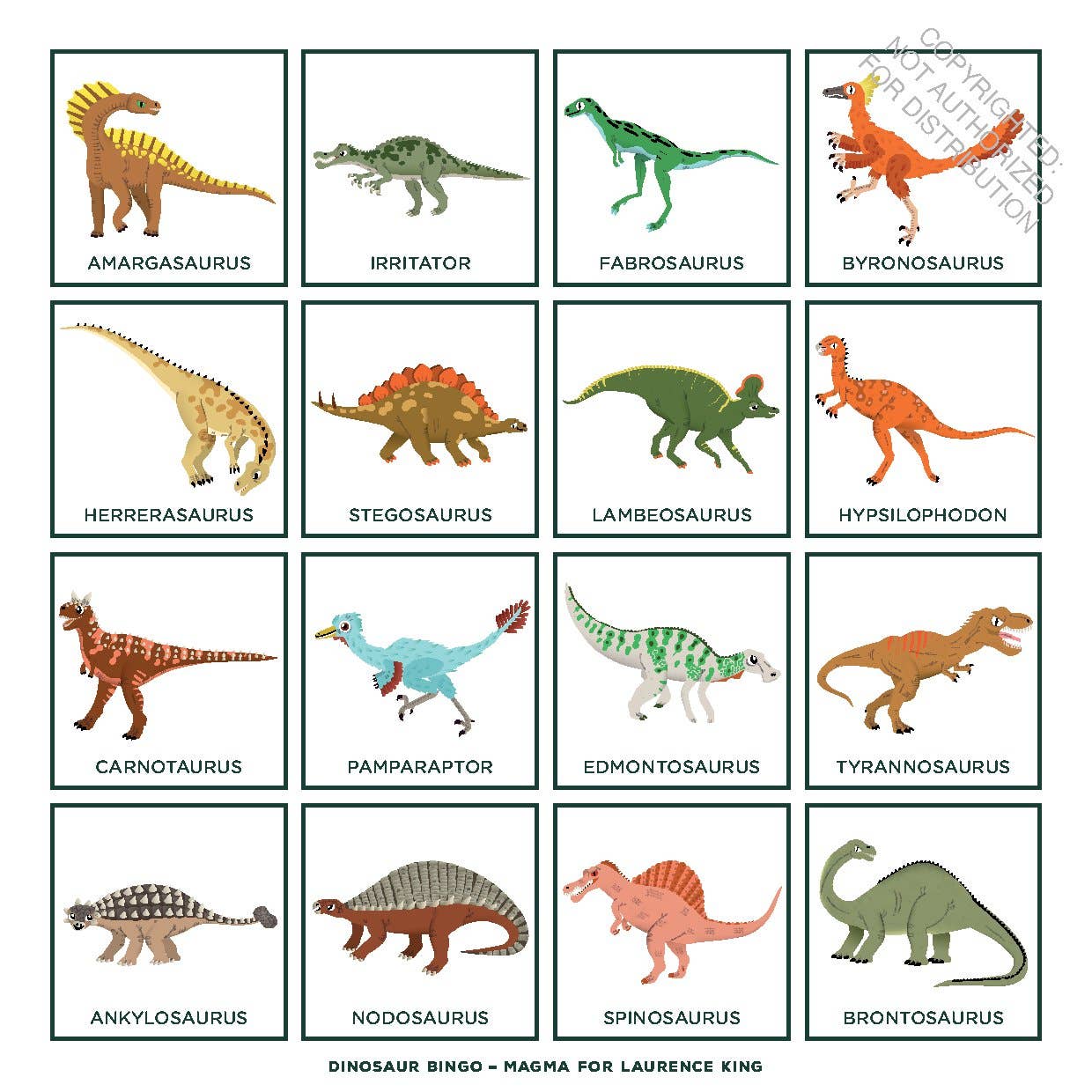 Dinosaur Bingo