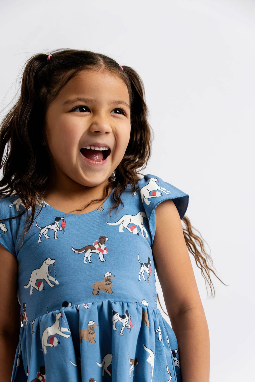 Kids Short Sleeve Let's Dance Dress Nantucket Pups