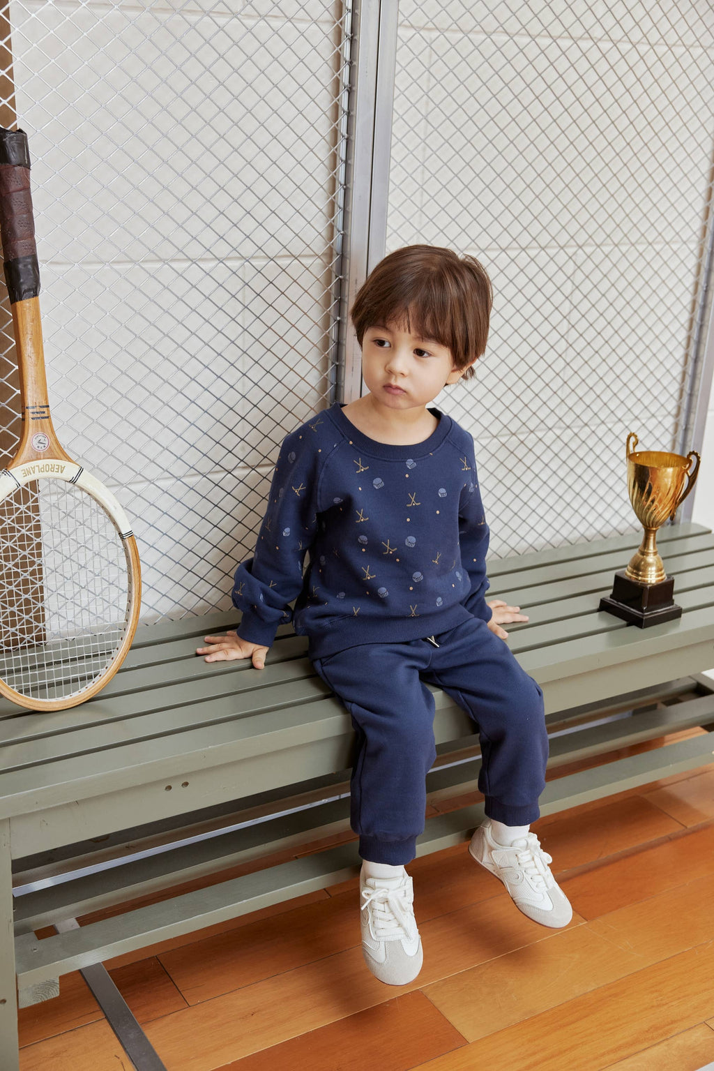 Toddler Organic Fleece Sweatshirt-Hockey