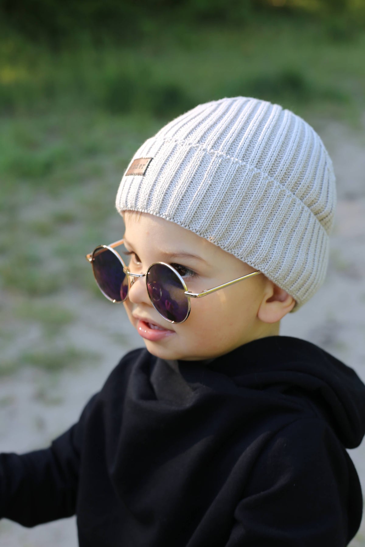 Beanie Hat - Recycled Cotton 2-6 years old -  Beige