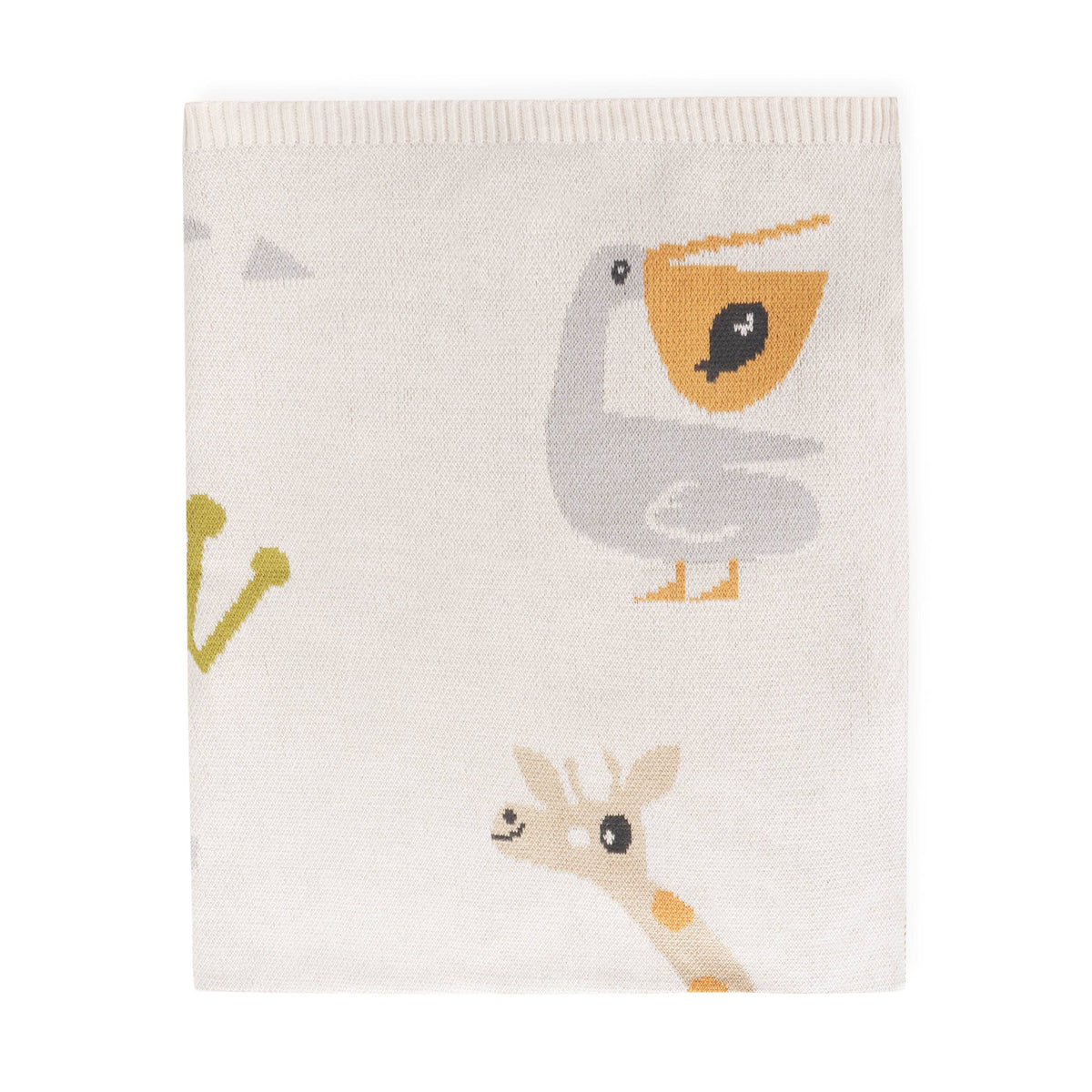 Jungle Friends - Jacquard Sweater Knit Baby Blankets