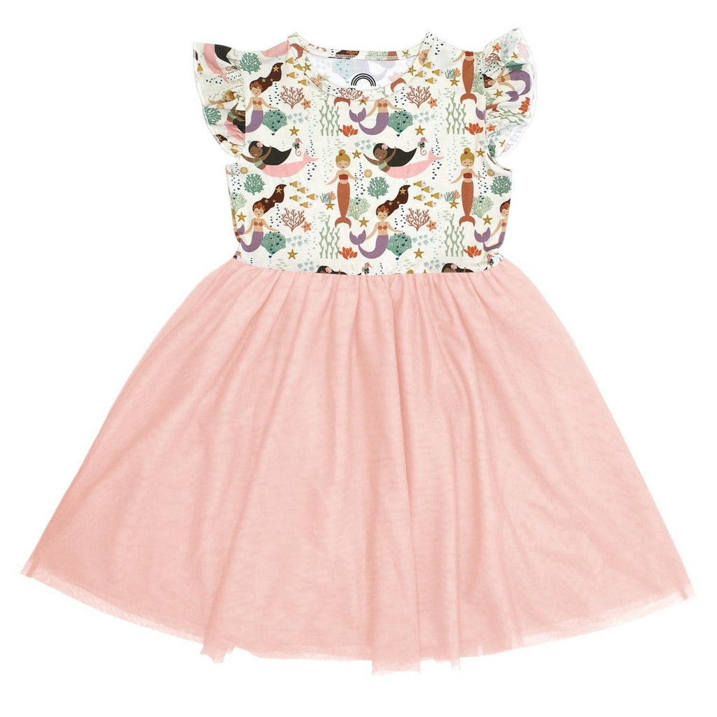 Making Waves Mermaids Girl Tulle Dress Bamboo Kids Clothing
