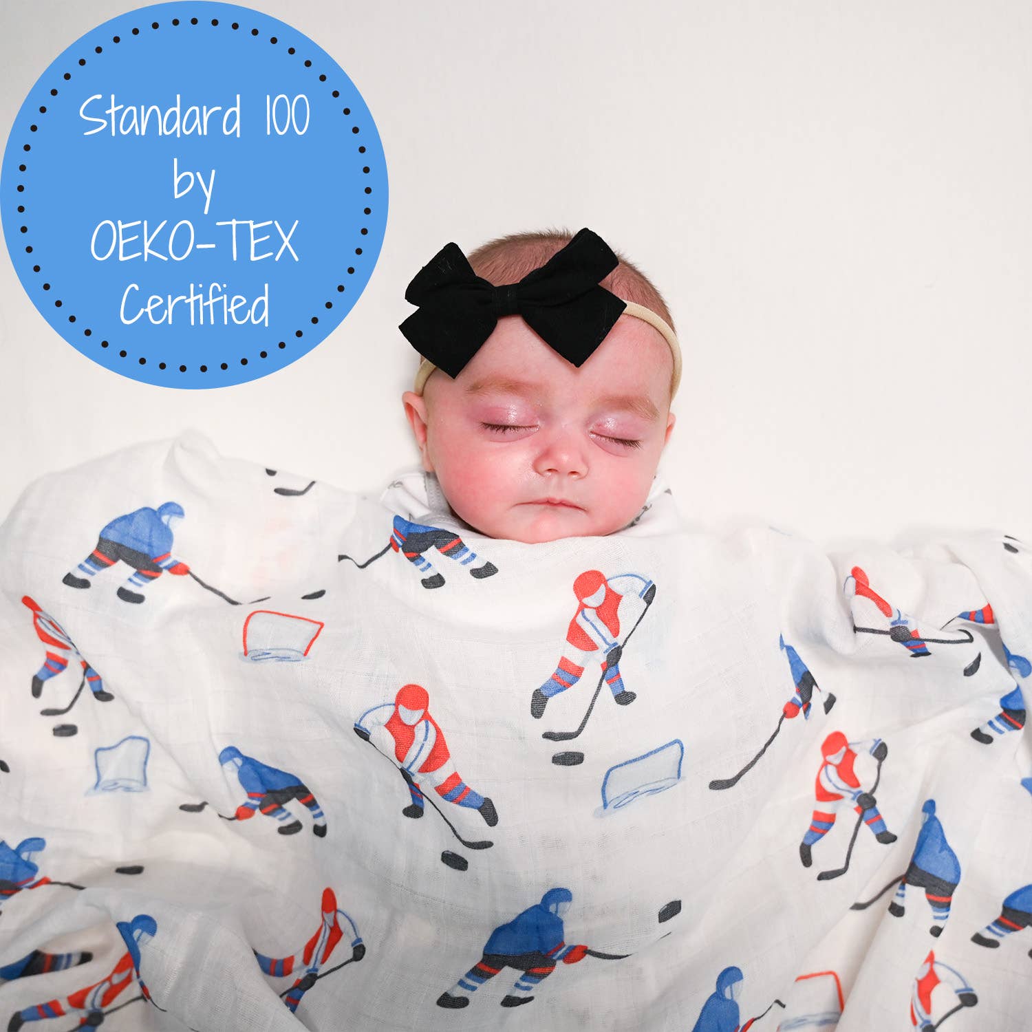 Pass, Shoot, Score Baby Muslin Swaddle Blanket