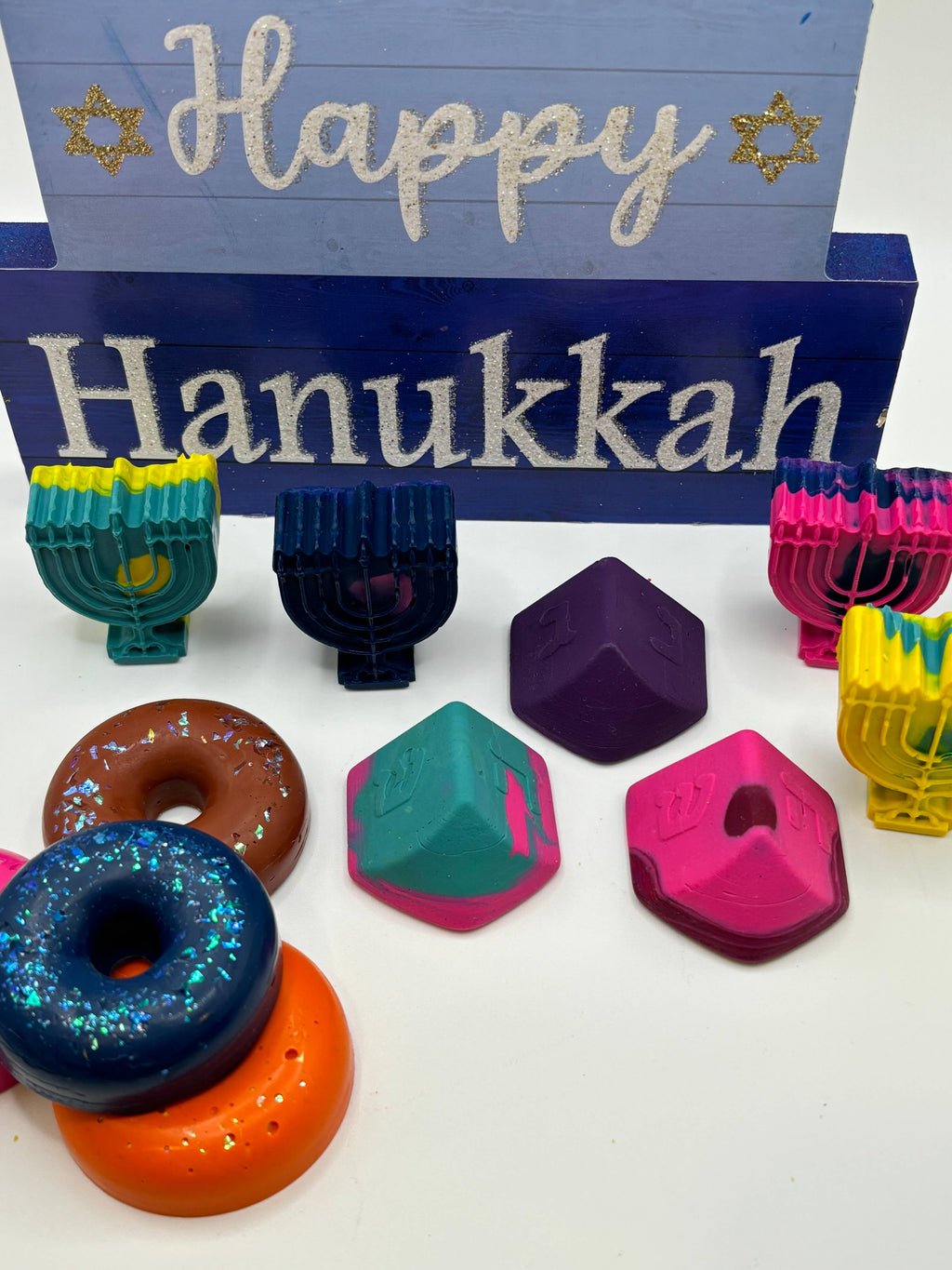 Handmade Crayons - HANUKKAH - Crayons faits à la main