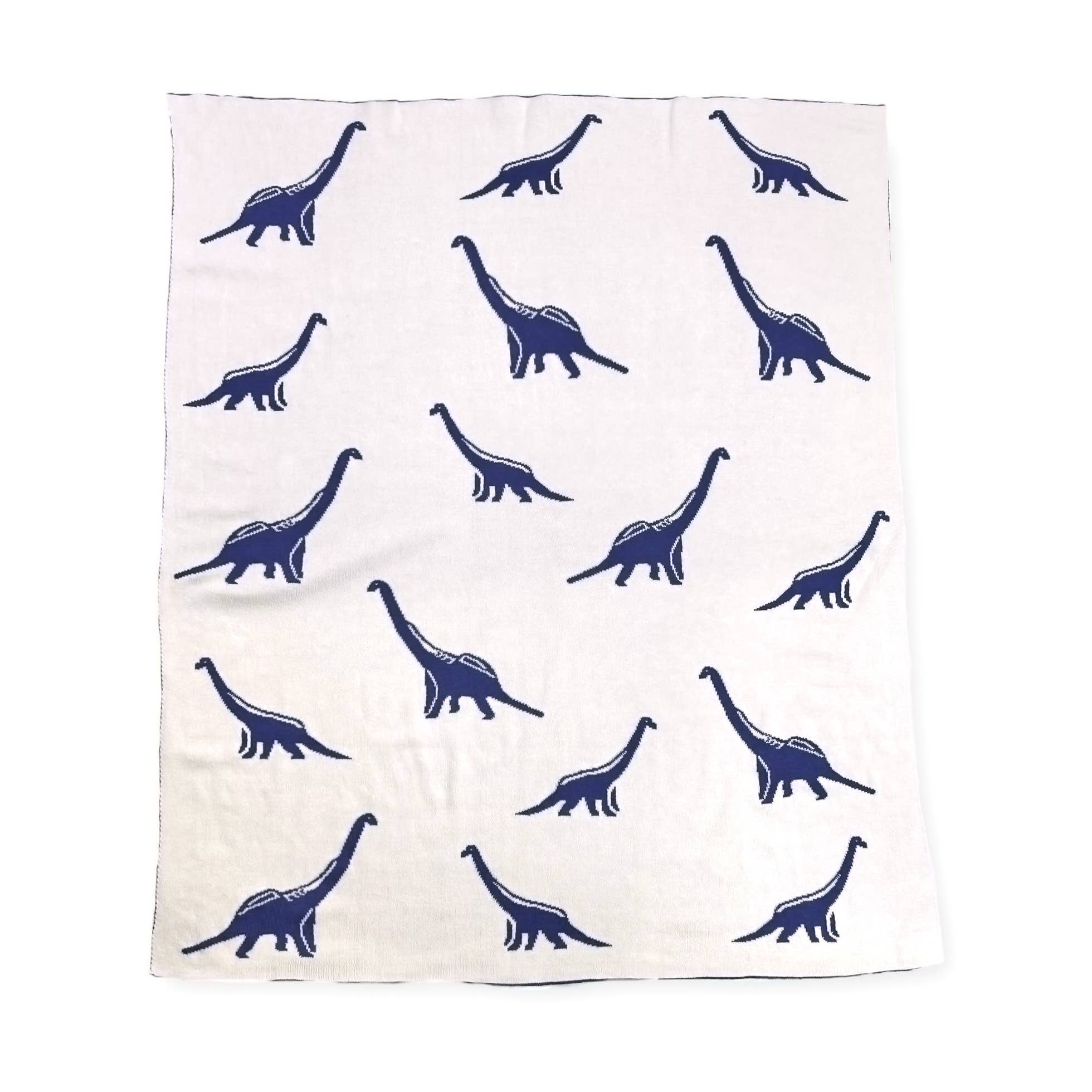 Dinosaur- Reversible Sweater Knit Baby Blanket: One Size