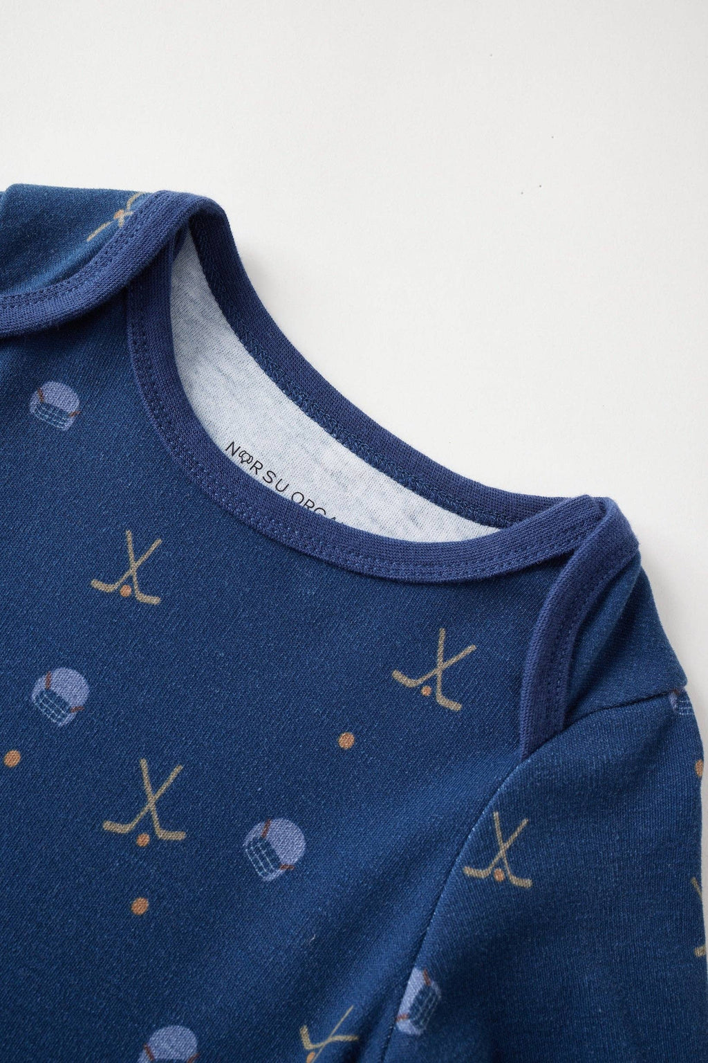Baby Organic Long-sleeve Onesie-Hockey: 0-3M