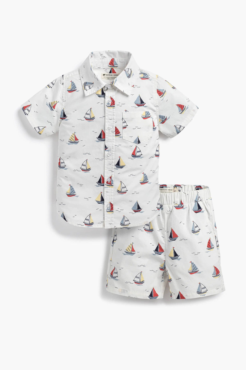Kids Poplin Shirt + Short Set Little Skippers