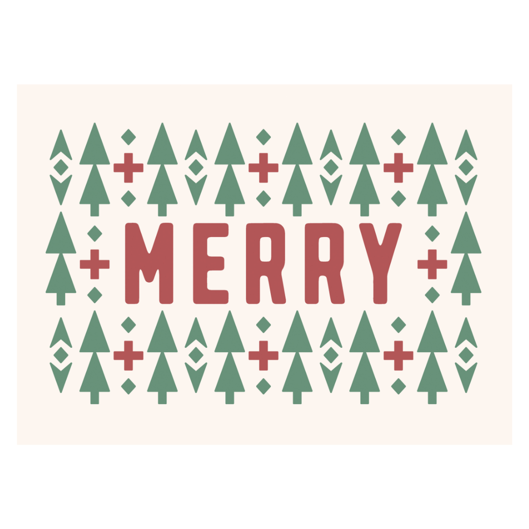 Merry Knit Sweater Banner - Kids Christmas Decor: Original 36x26"