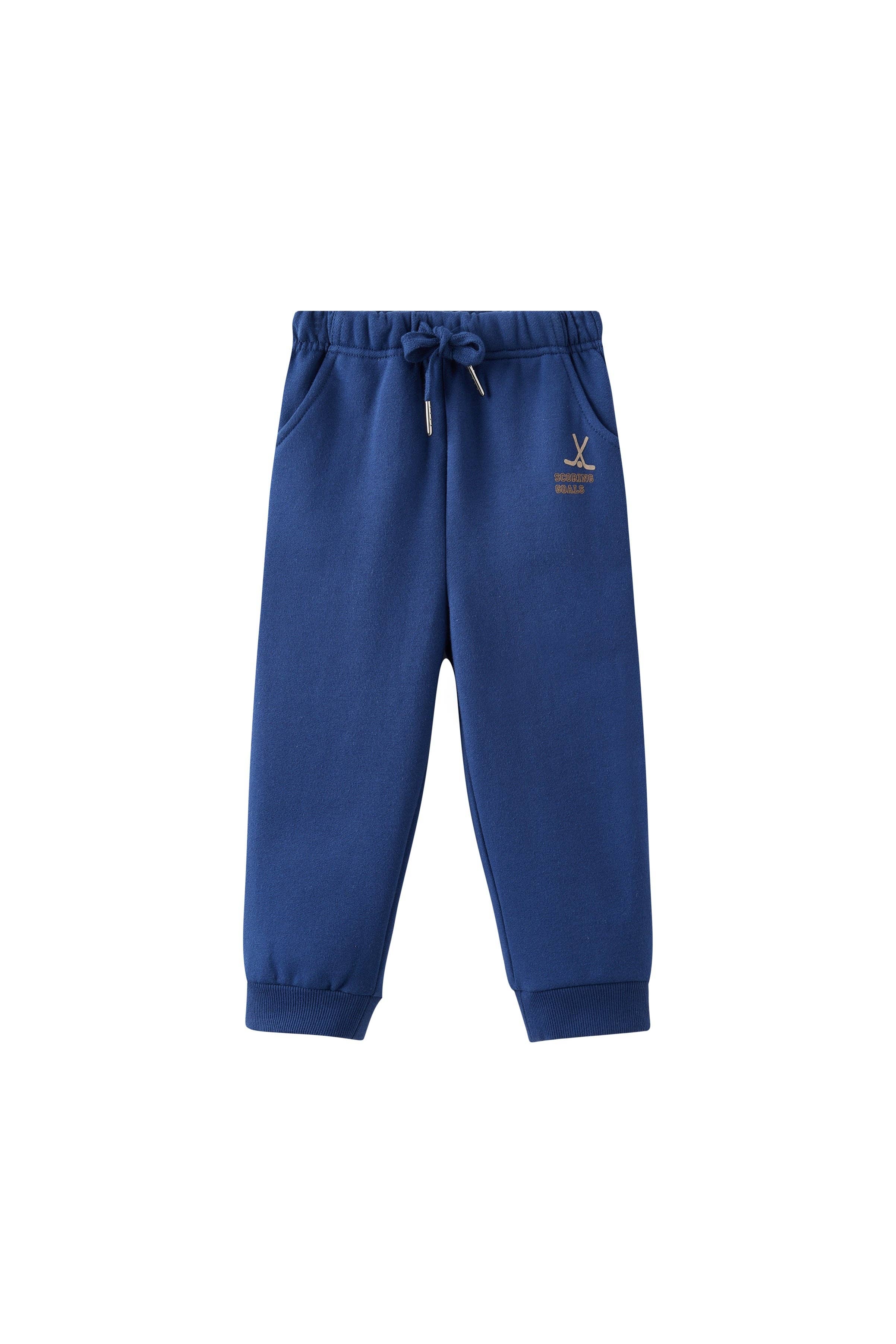 Organic Toddler Fleece Sweatpant-Navy