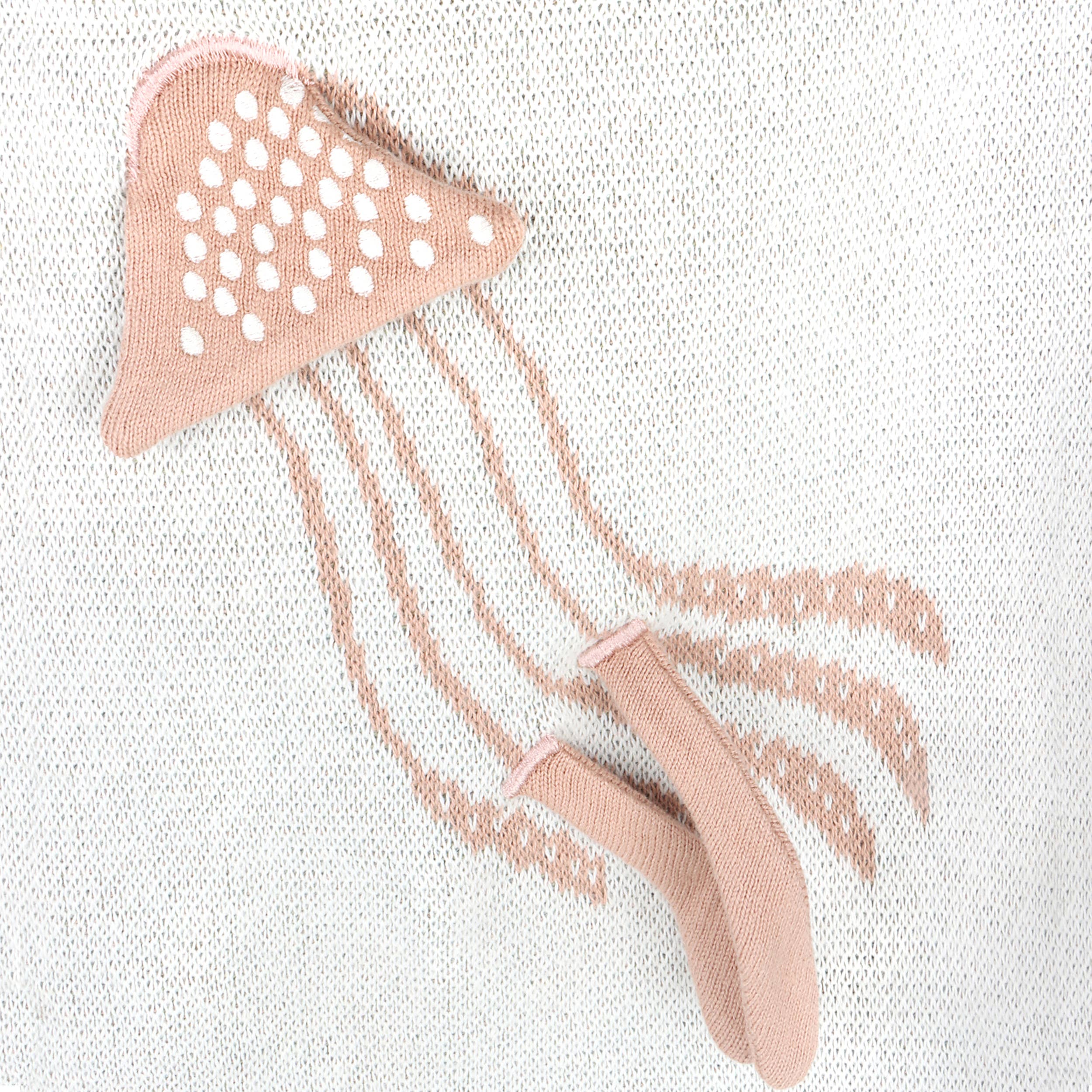 Ocean Jellyfish 3D - Organic Jacquard Knit Baby Blankets: Natural / One Size