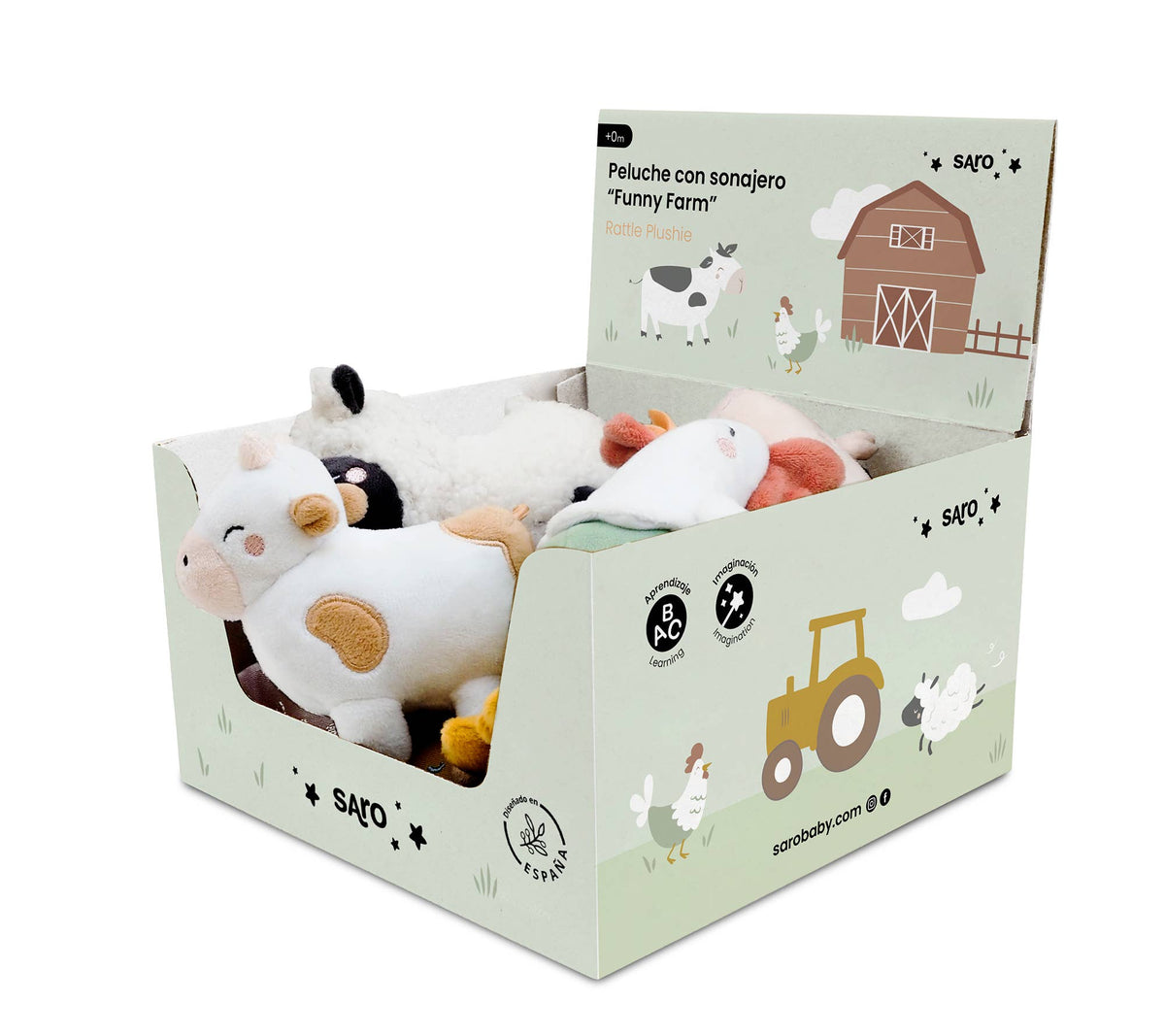 Funny Farm Rattle Assorted Plushie