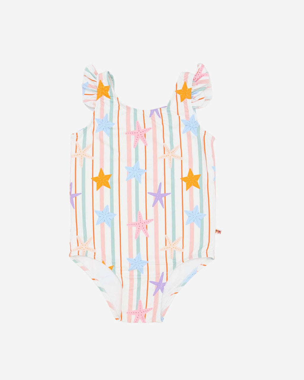 Ruffle One-Piece Swimsuit: Starfish  LAST SIZE 8