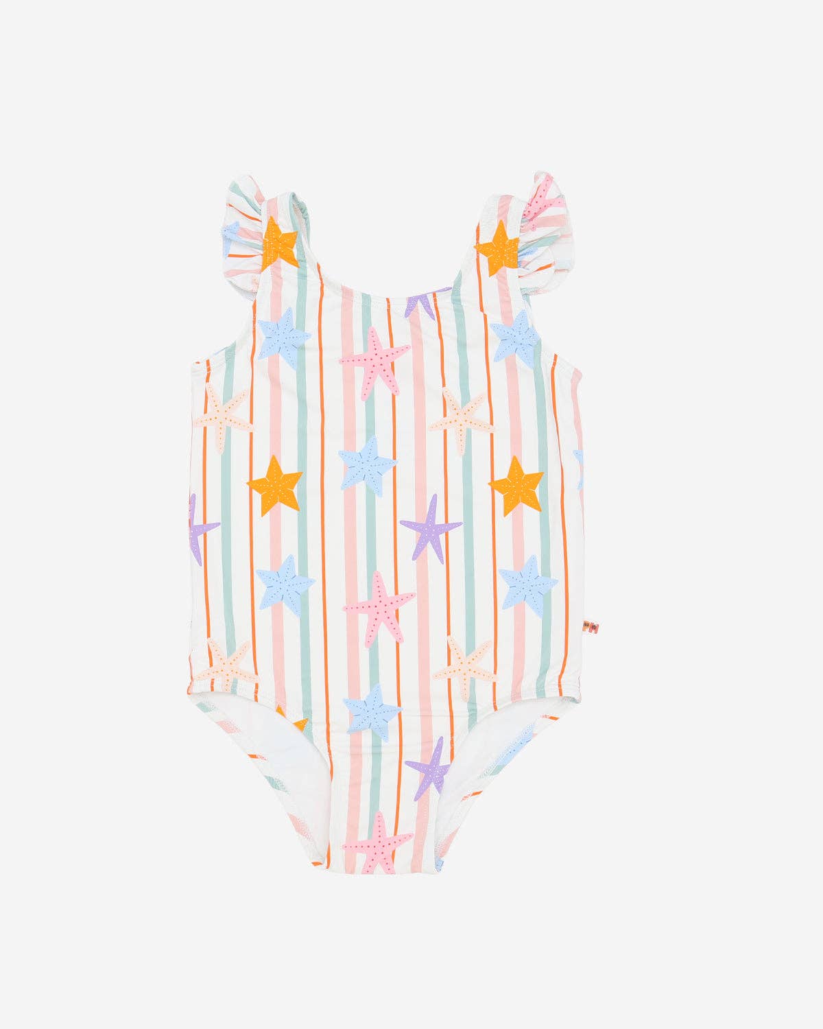 Ruffle One-Piece Swimsuit: Starfish  LAST SIZE 8