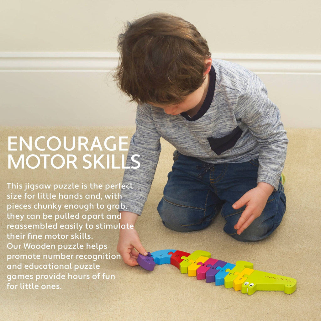 Crocodile Wooden Number Puzzle