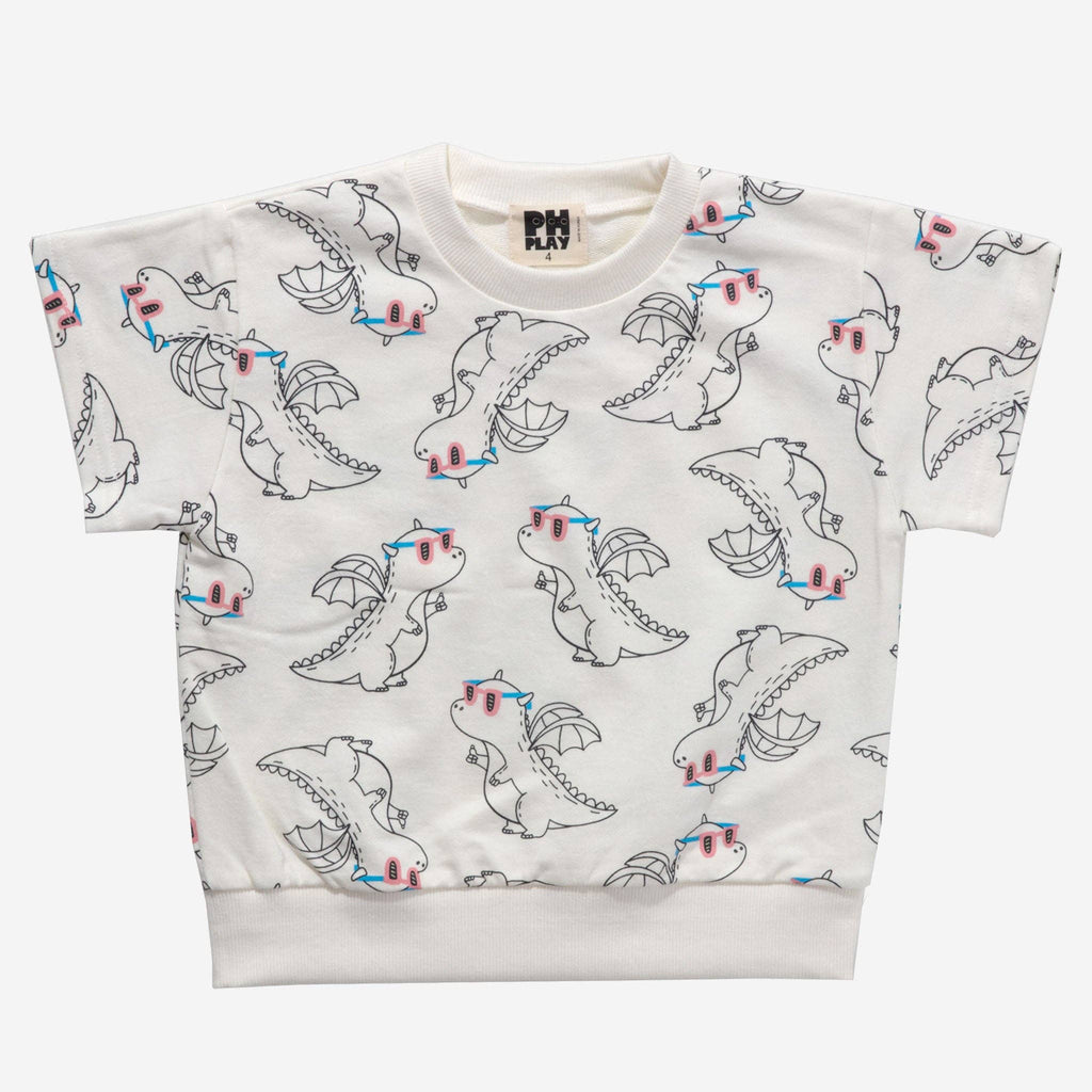 Print Boy Sweatshirt Set: Dragons