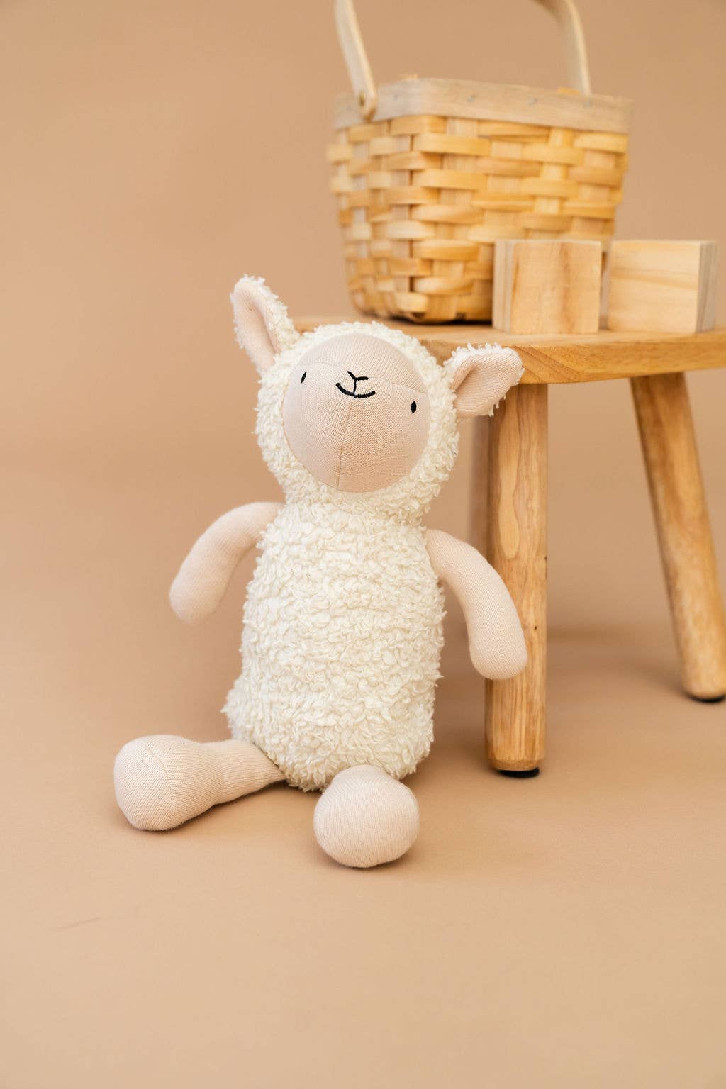 Luna Wooly Lamb Sherpa Knit Stuffed Animal Soft Toy Organic: Natural / One Size