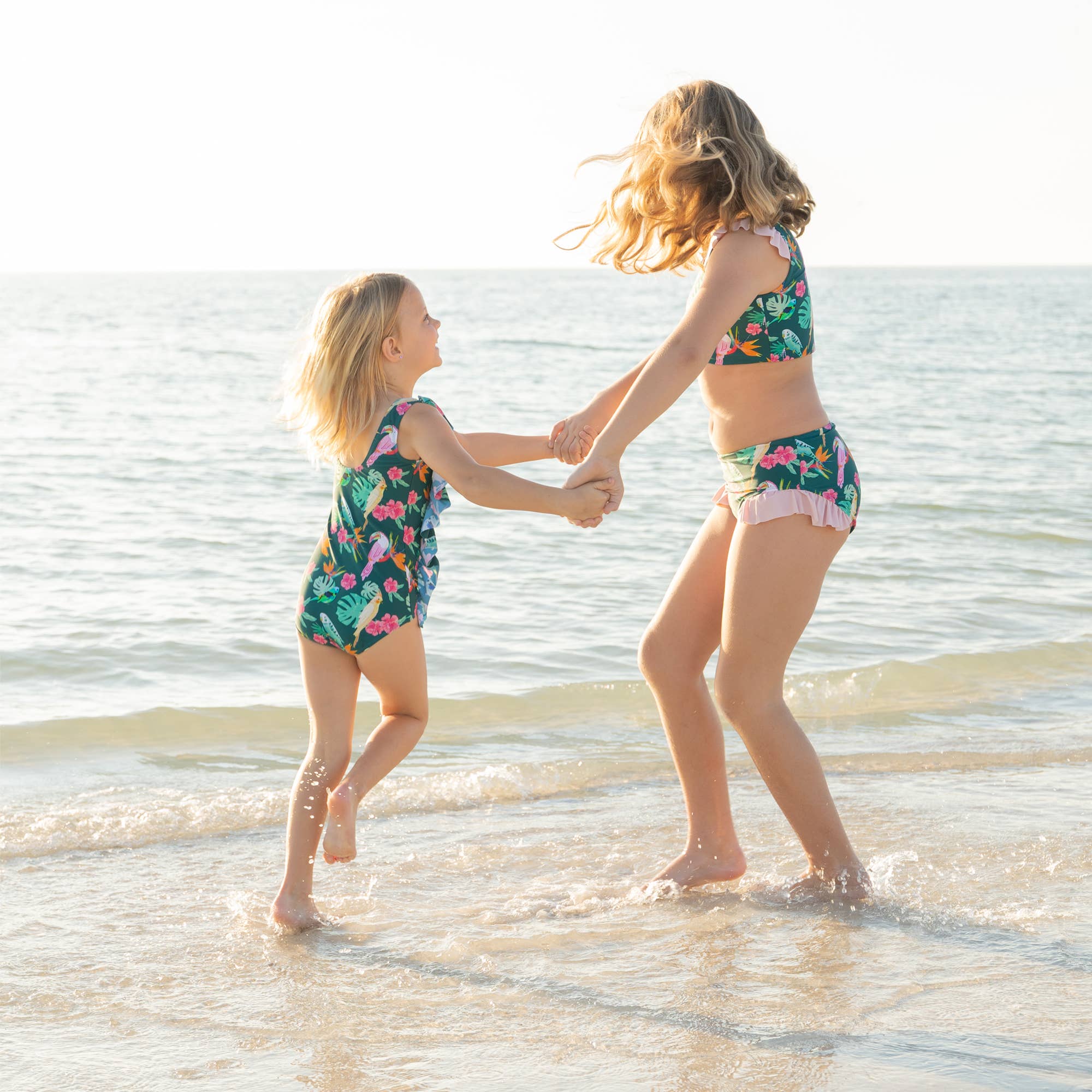 Isla Botánica Tropical Birds Flutter Bikini Girls Swimsuit