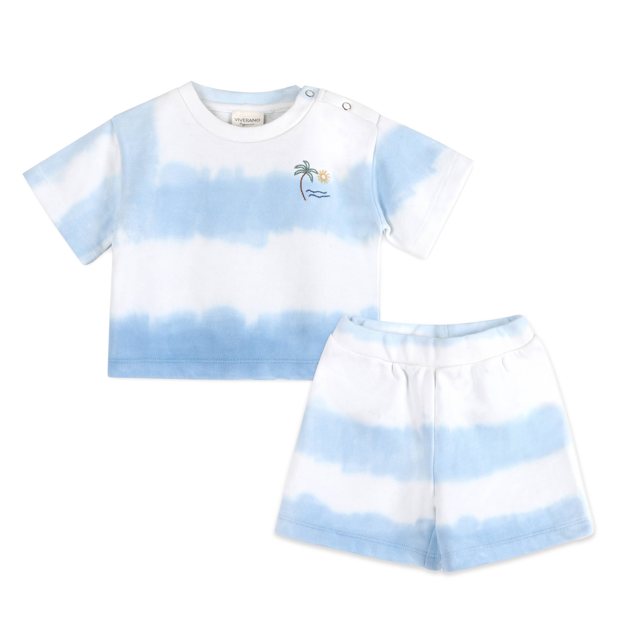 Tie Dye Cozy Baby Tee + Shorts Set Organic Jersey