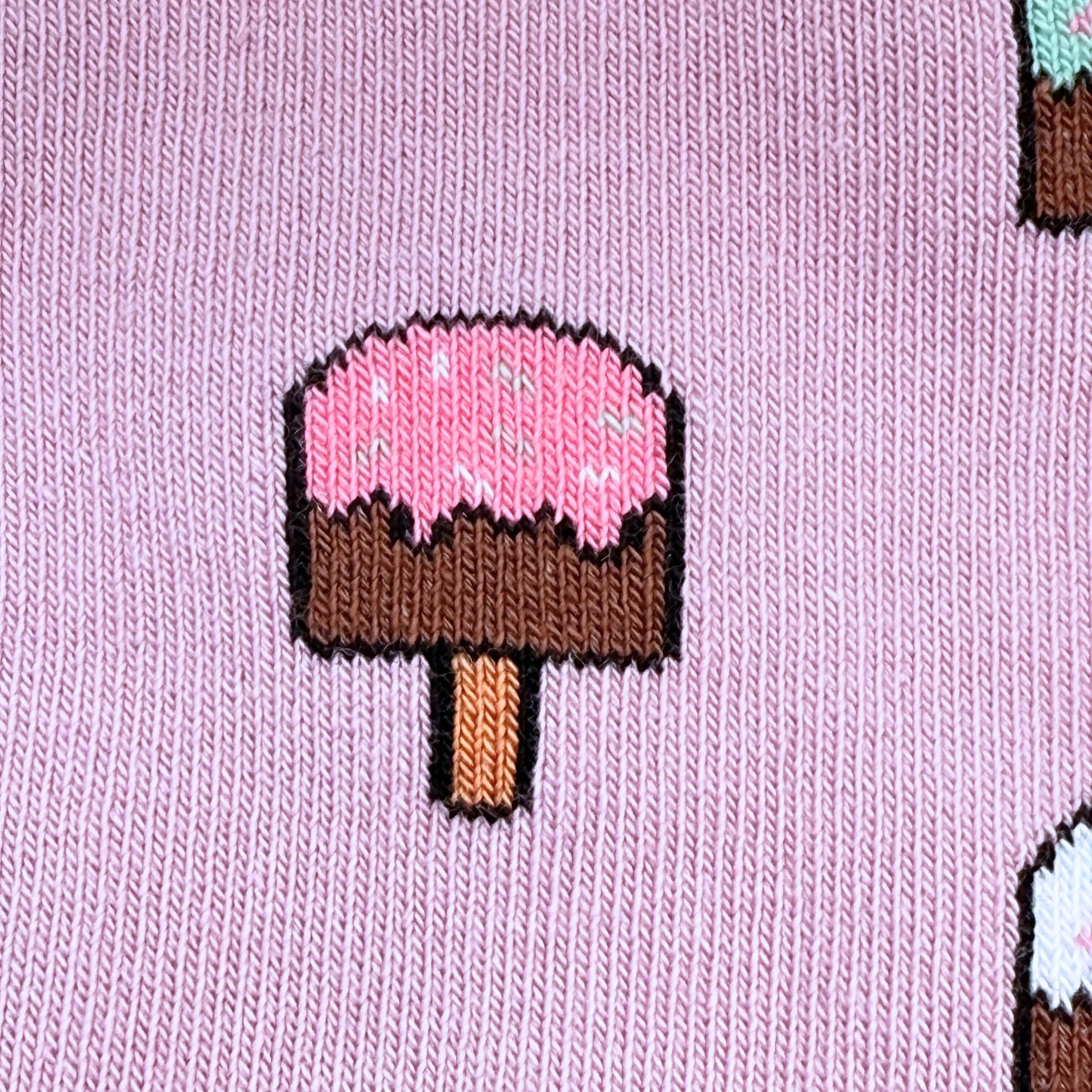 Kid's Ice Cream Crew Socks - Whimsical Italian Cotton