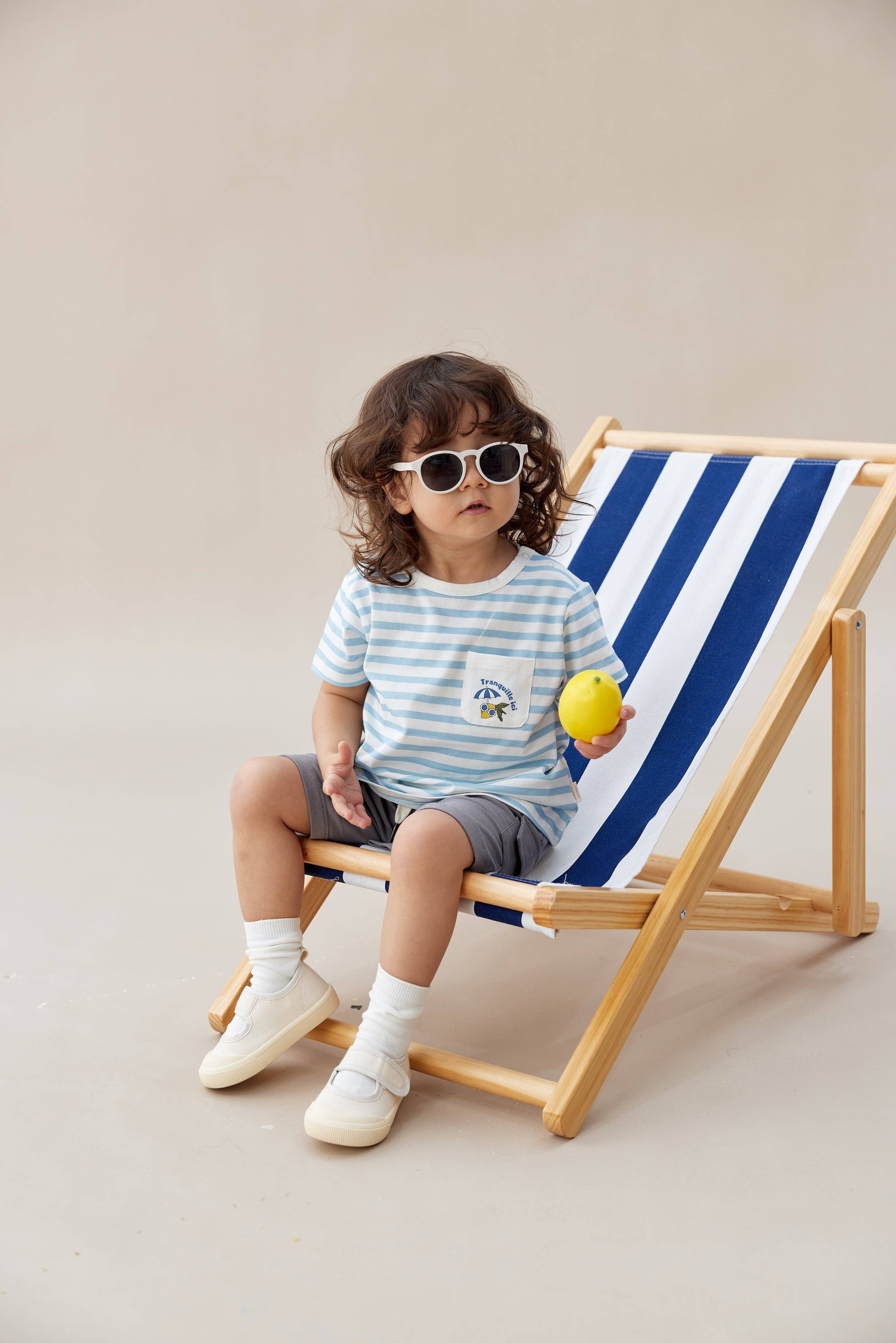 Toddler Organic Graphic T-shirt-Light blue