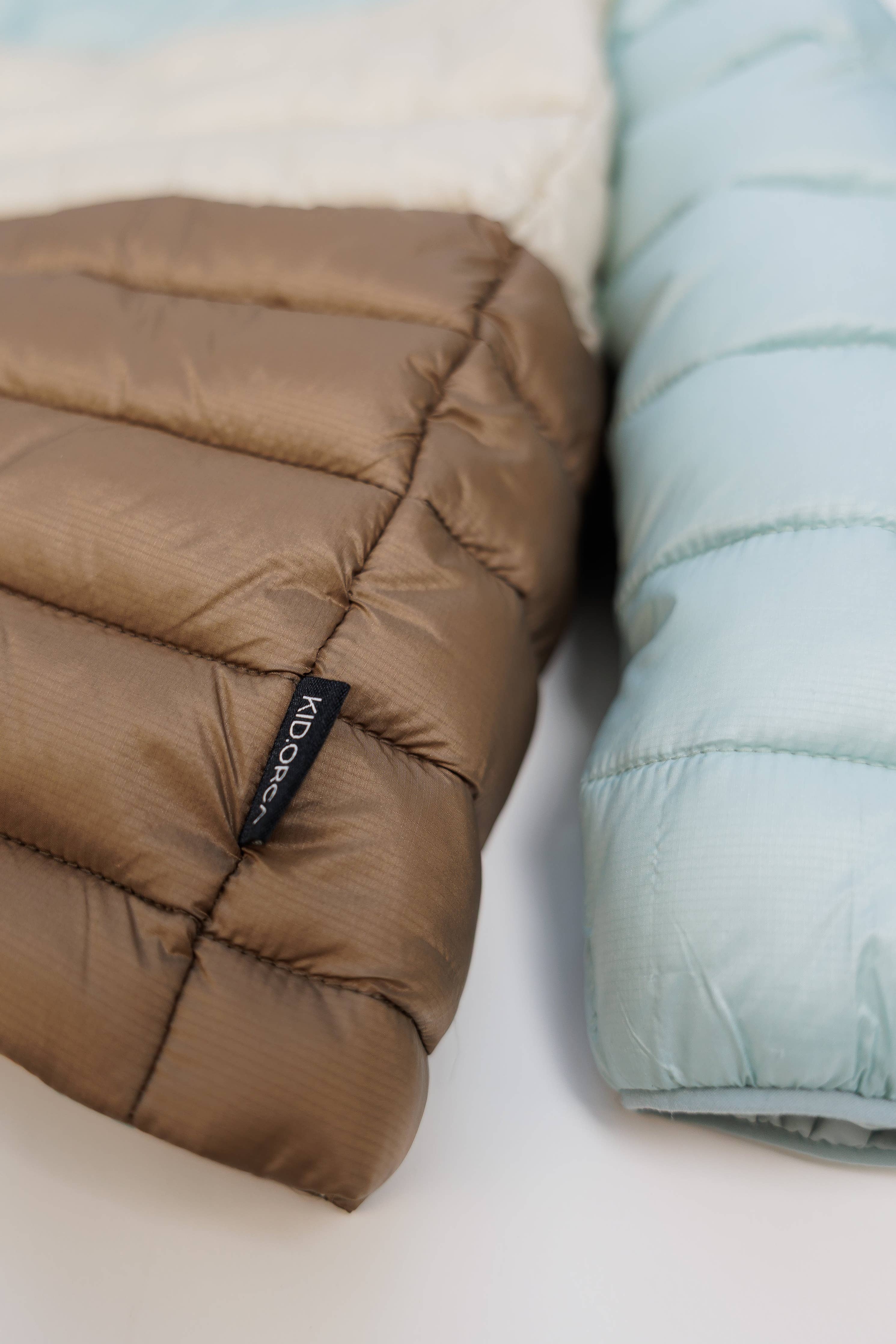 Kids Puffer Jacket - Porteau Reversible Waterproof - Fall/Winter - Blue Haze: