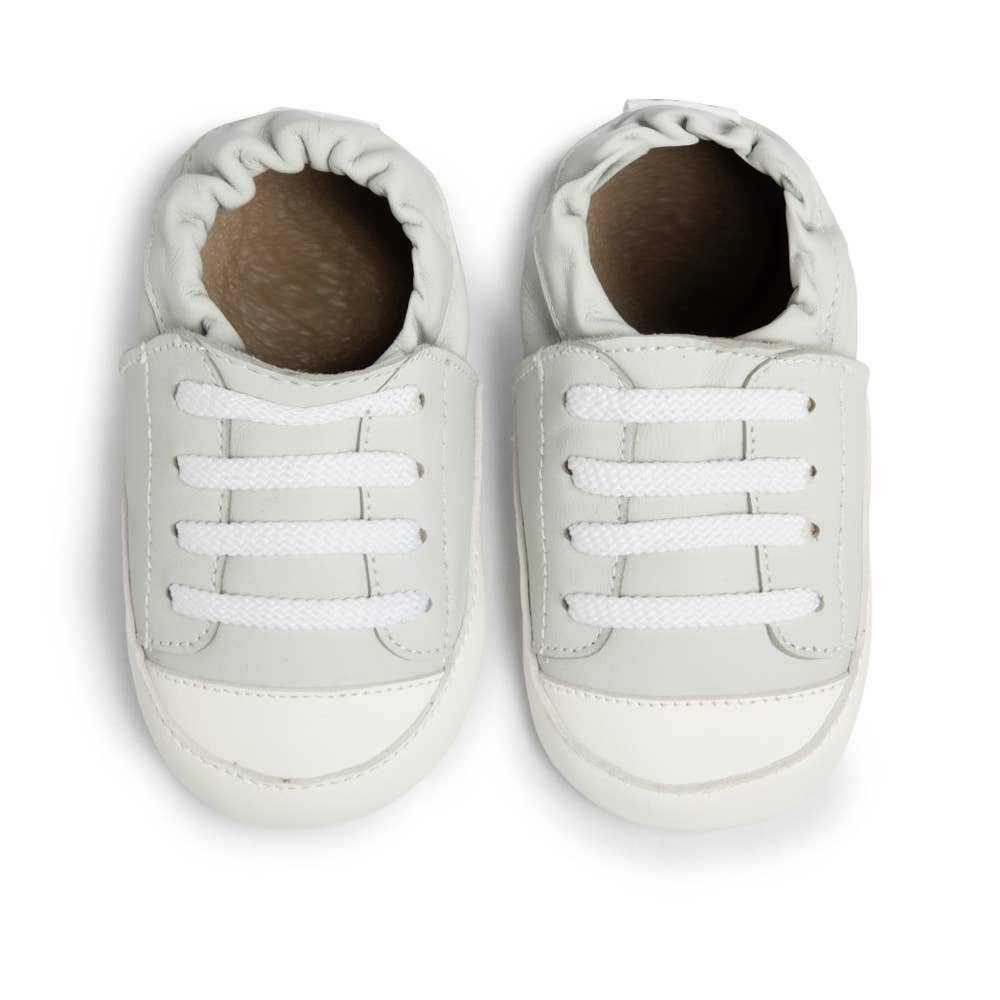 GAME ON - SHOOSHOOS BABY SHOES LEATHER SNEAKER BOOTIE: Grey