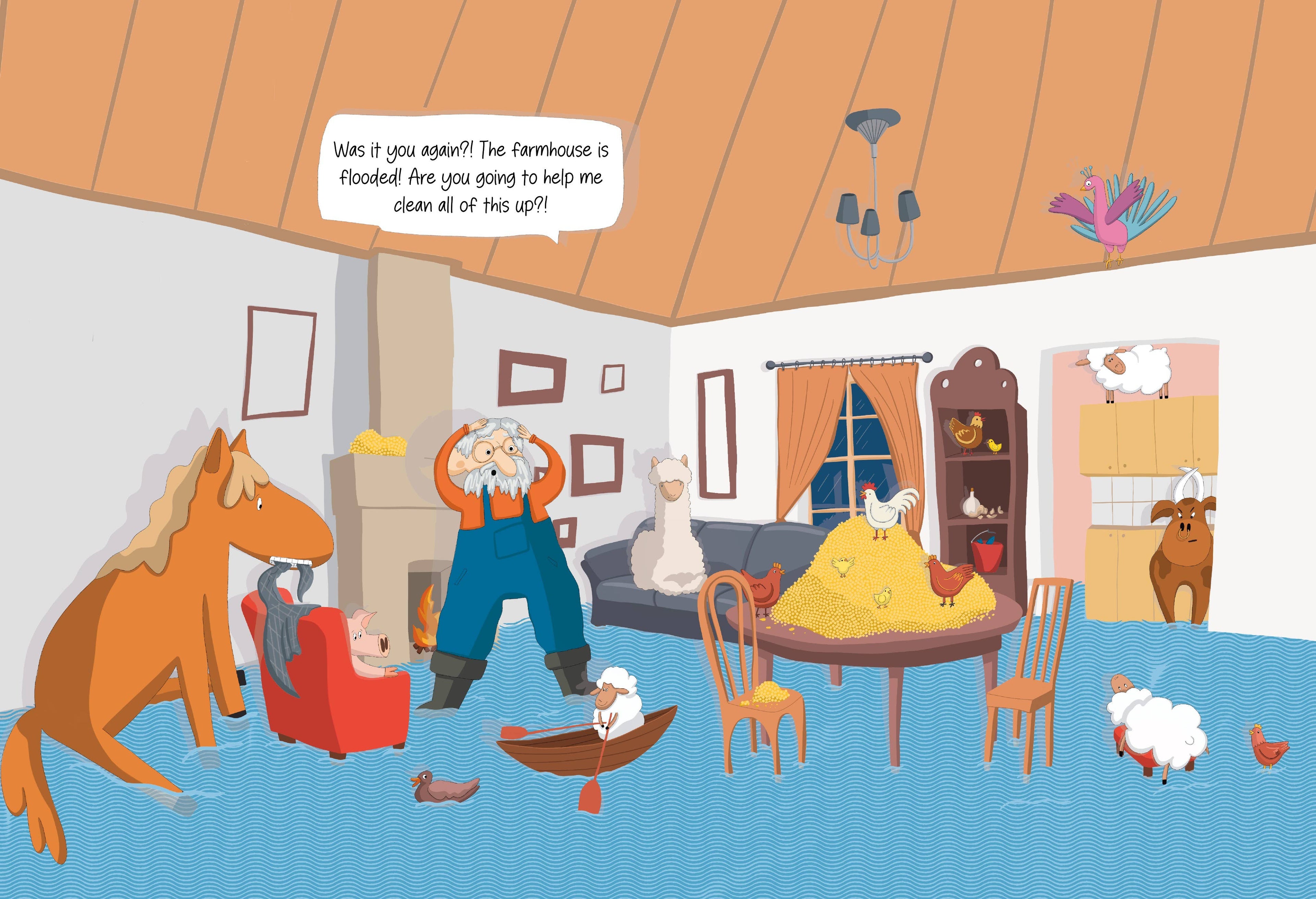 Don't Open The Barn Door! (board book with flaps)