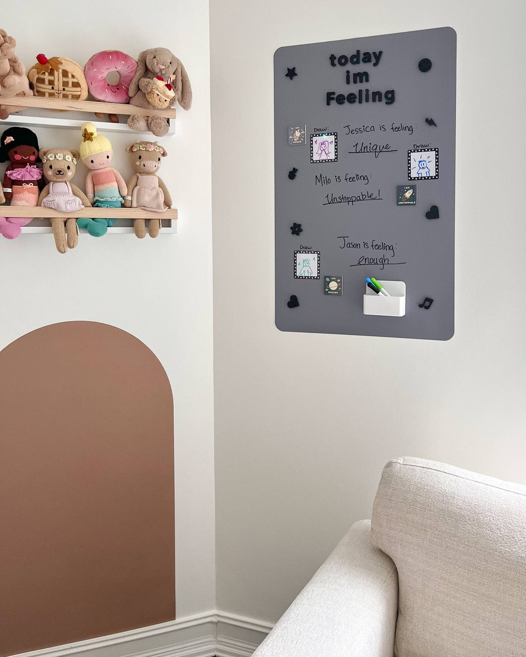 Magic Playwall - Rectangle Magnetic Wall Decal for Kids: Midnight