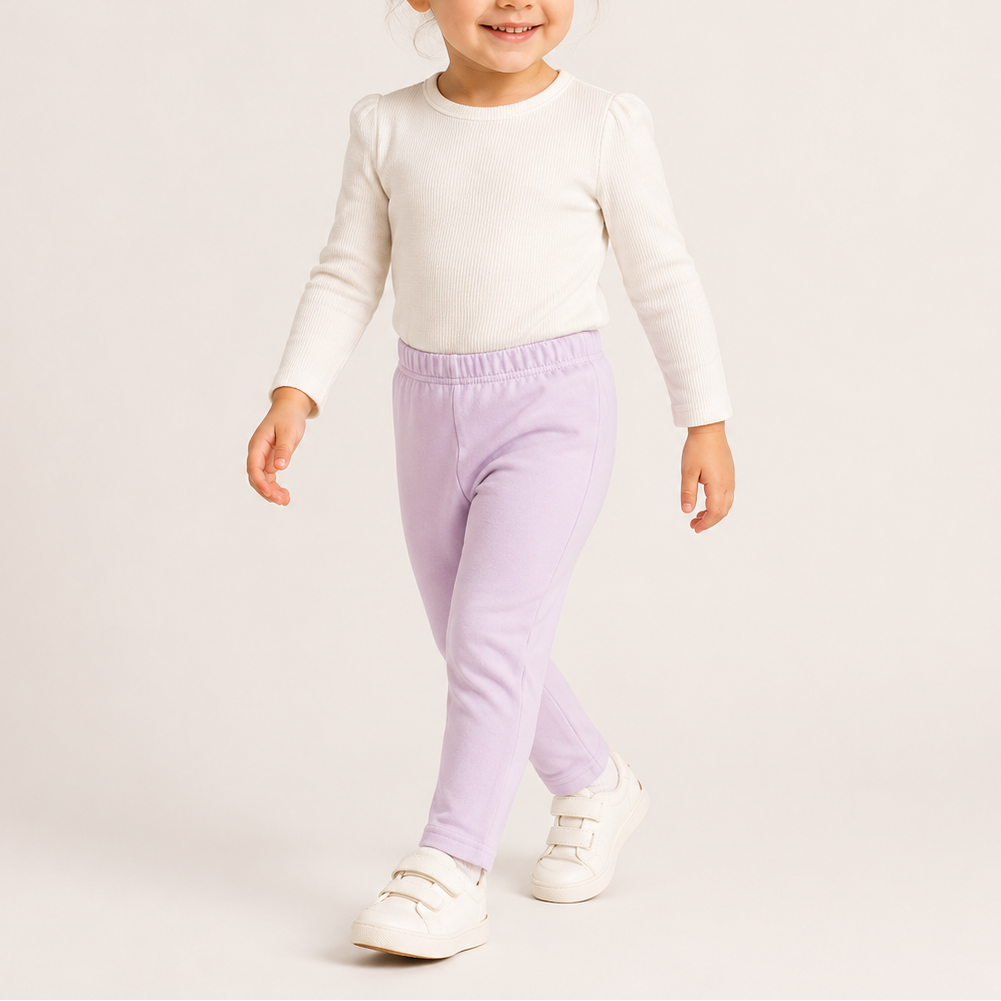 Kids Organic Cotton Everyday Legging-Lavender Frost