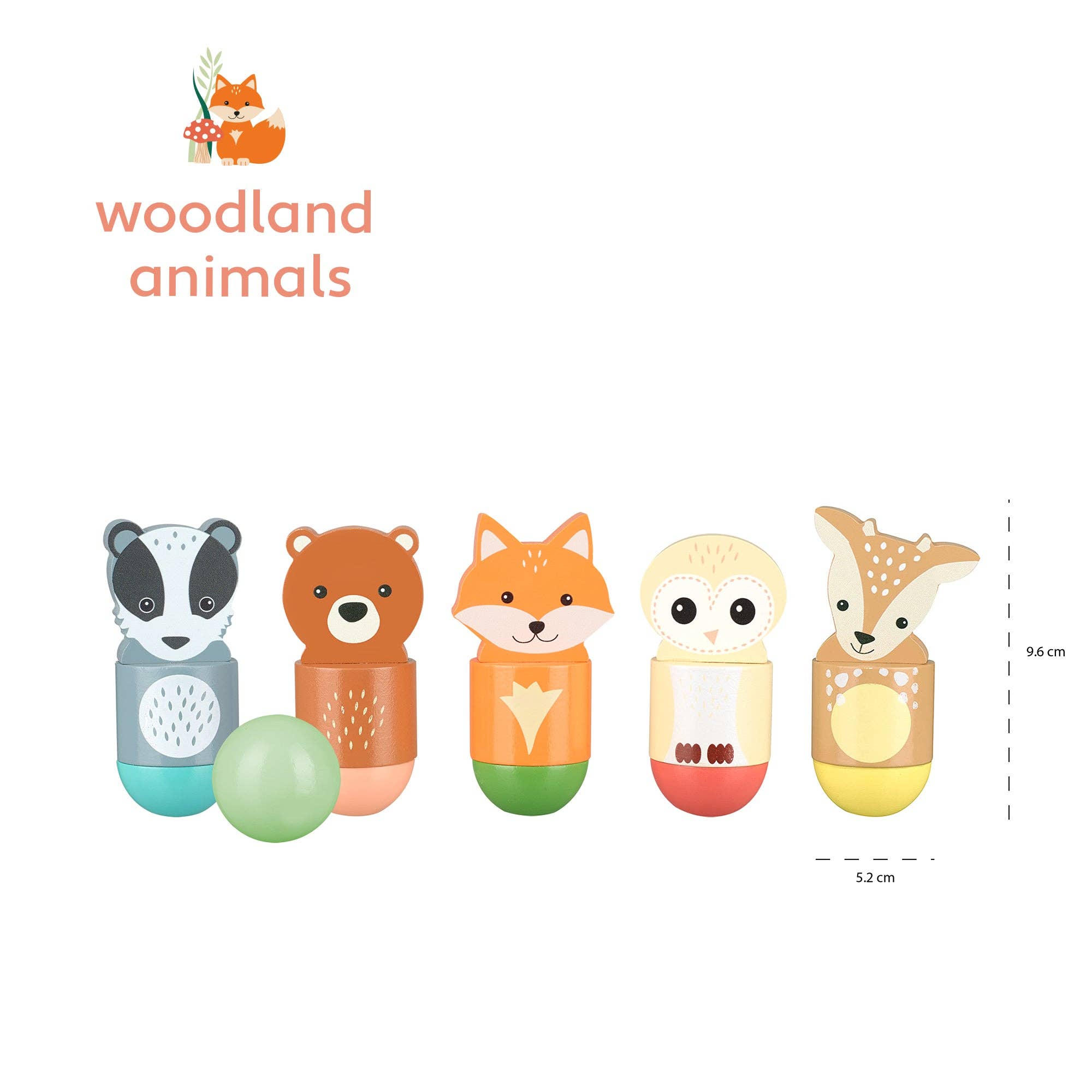 Woodland Wooden Skittles