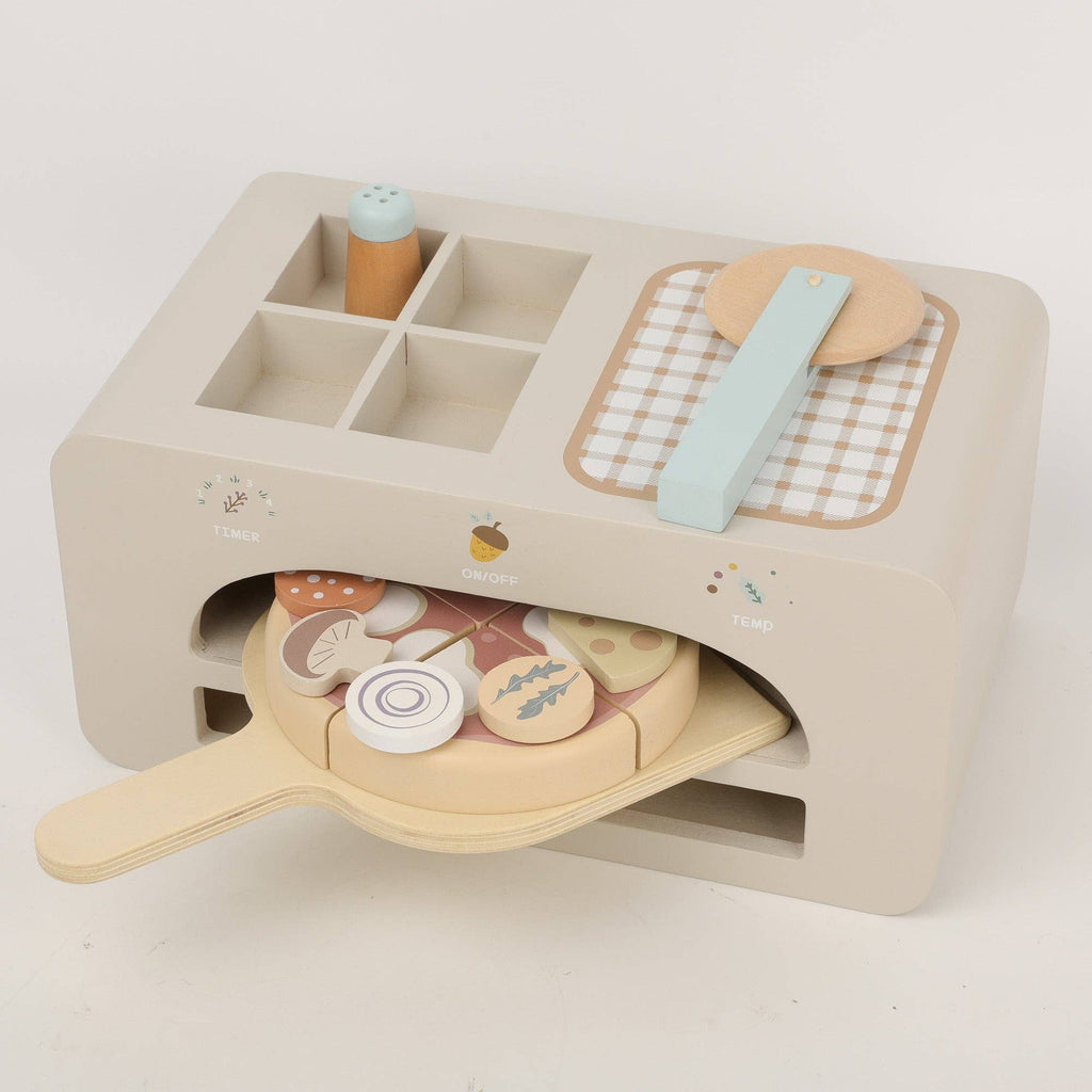 Wooden Pizza Oven Set - Pretend Play Kitchen Toy Ages 3+
