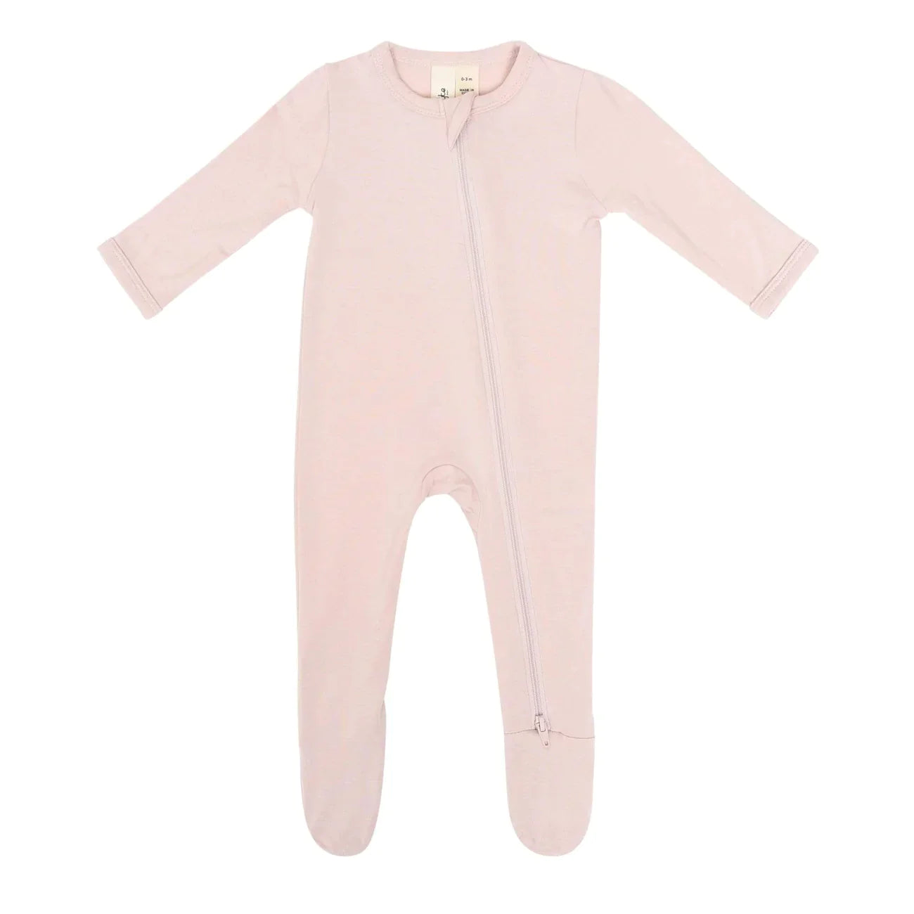 Pyjama à fermeture éclair rose poudré 