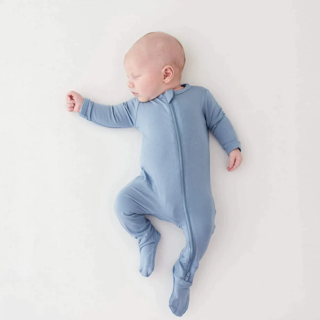 Slate Zippered Footie Pajama