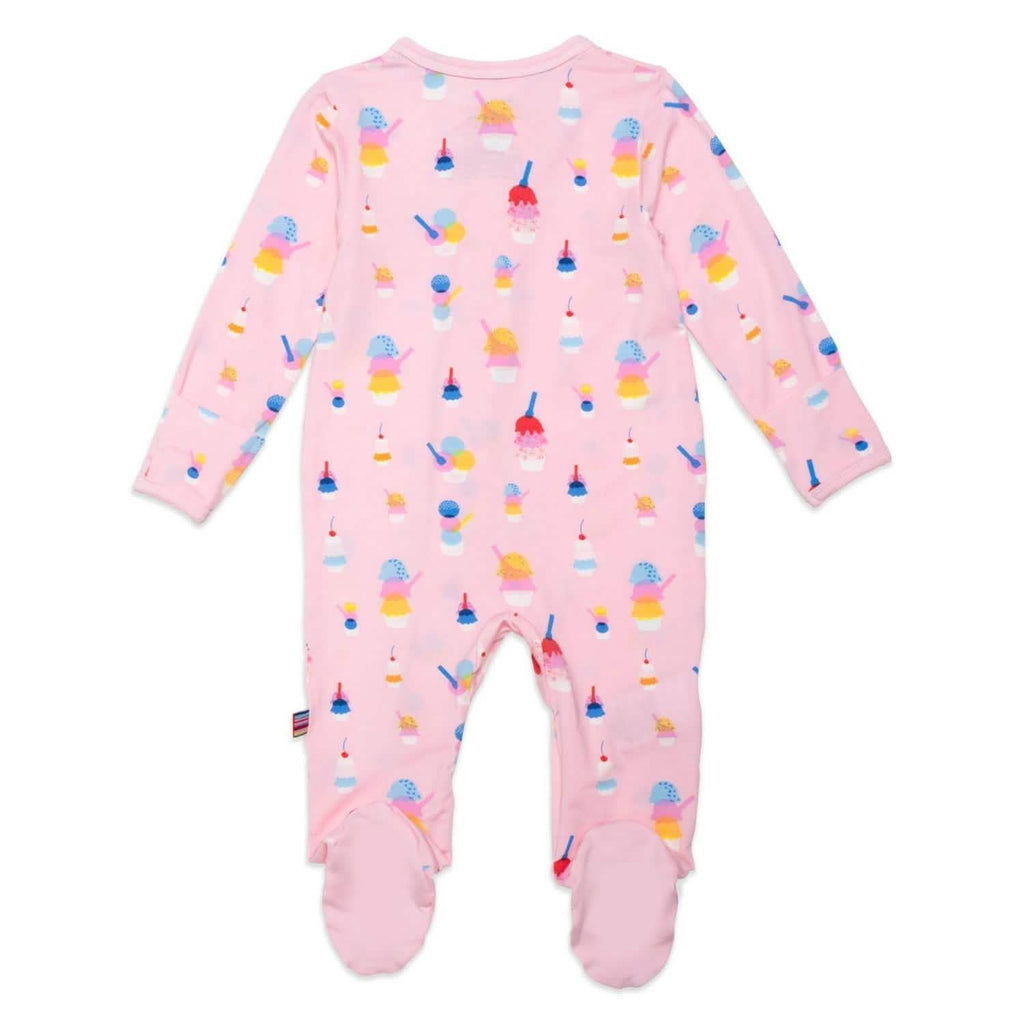 Pink Sundae Ruffle Modal Footie