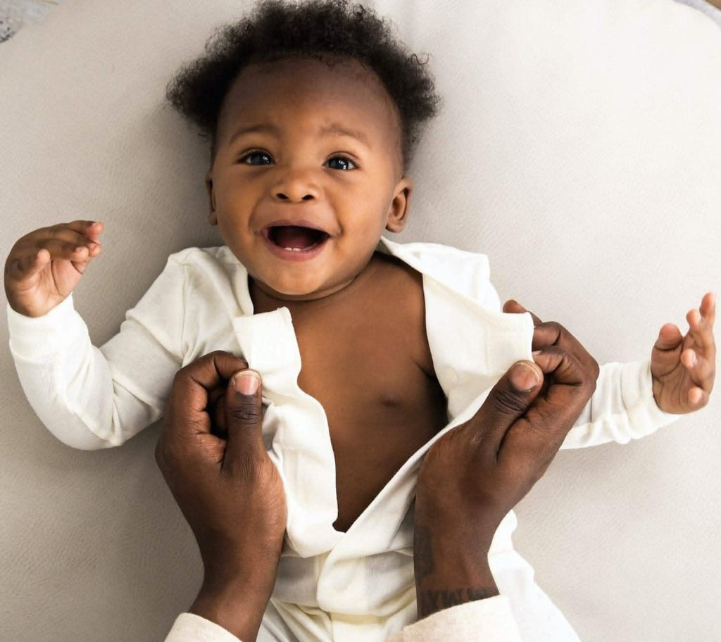 Classic White Organic Cotton Magnetic Footie