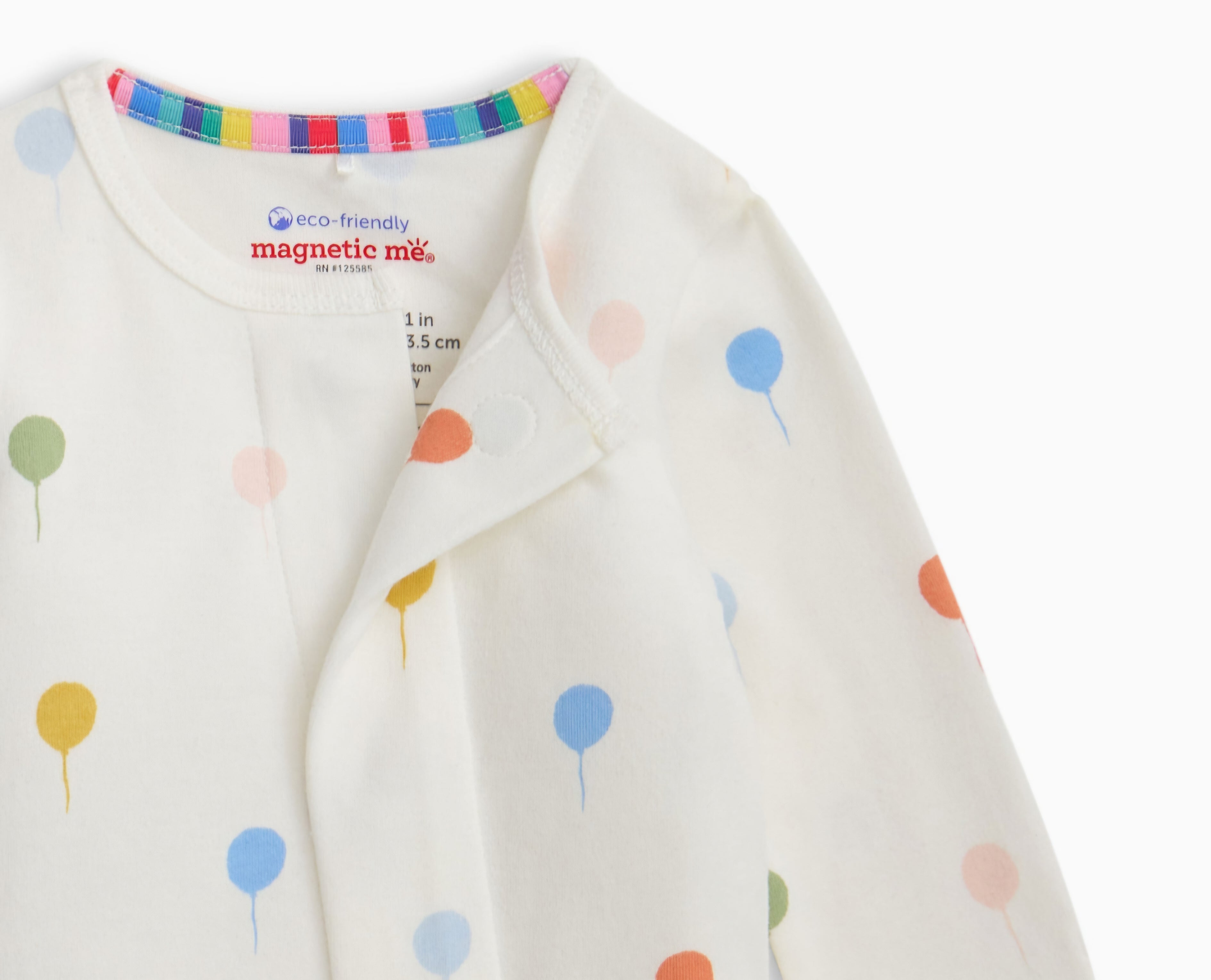 Sweet Balloons Organic Cotton Magnetic Footie
