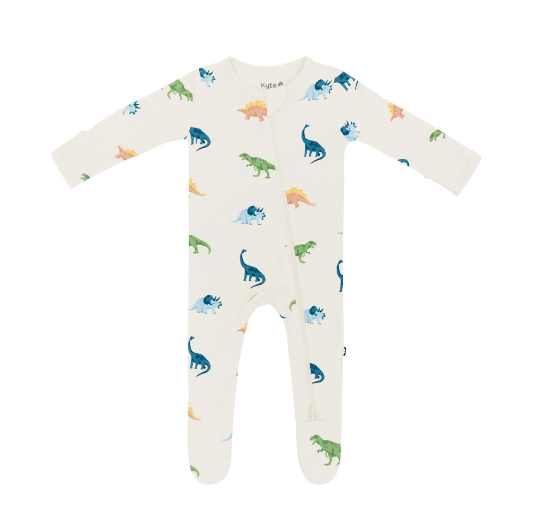 Roar Zippered Footie Pajama