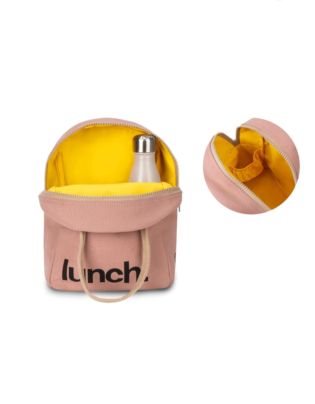 Zipper Lunch Bag - Mauve Pink