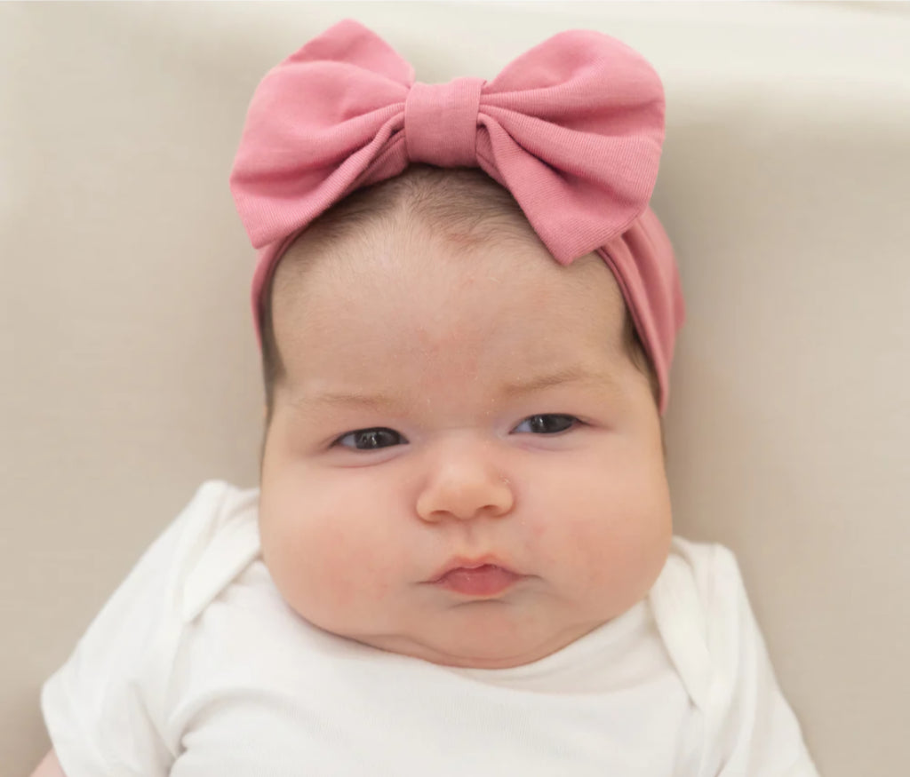Bow Headband - Apple Blossom