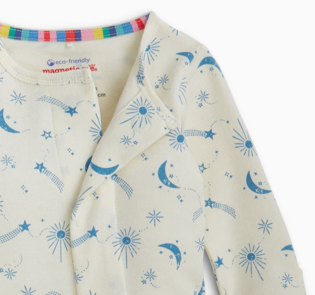 Night Sky Organic Cotton Magnetic Footie
