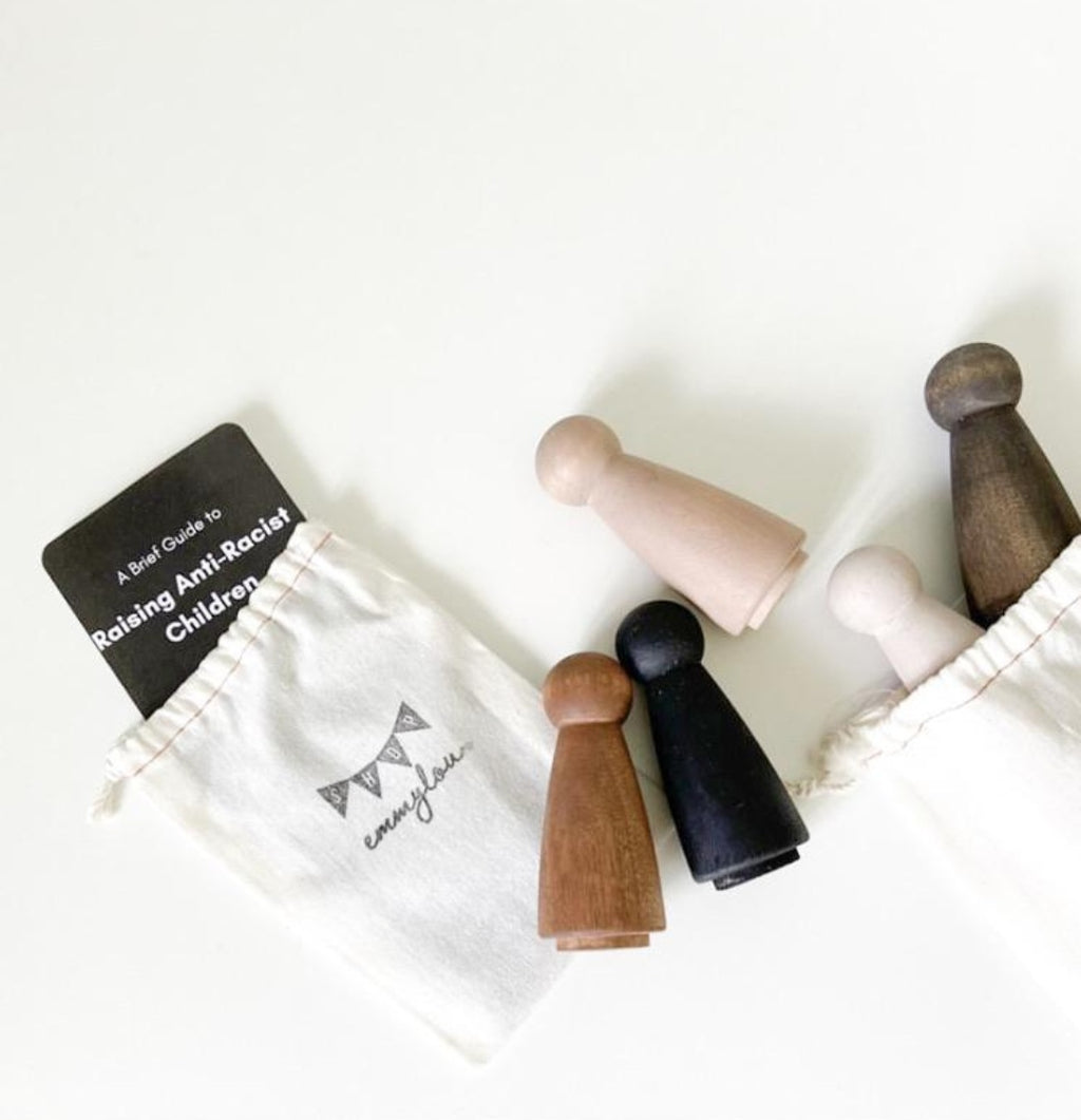 Diverse Peg People and Anti-Racism Guide