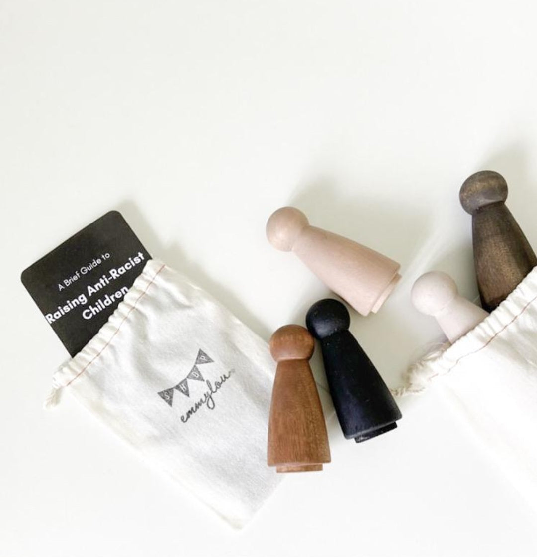 Diverse Peg People and Anti-Racism Guide