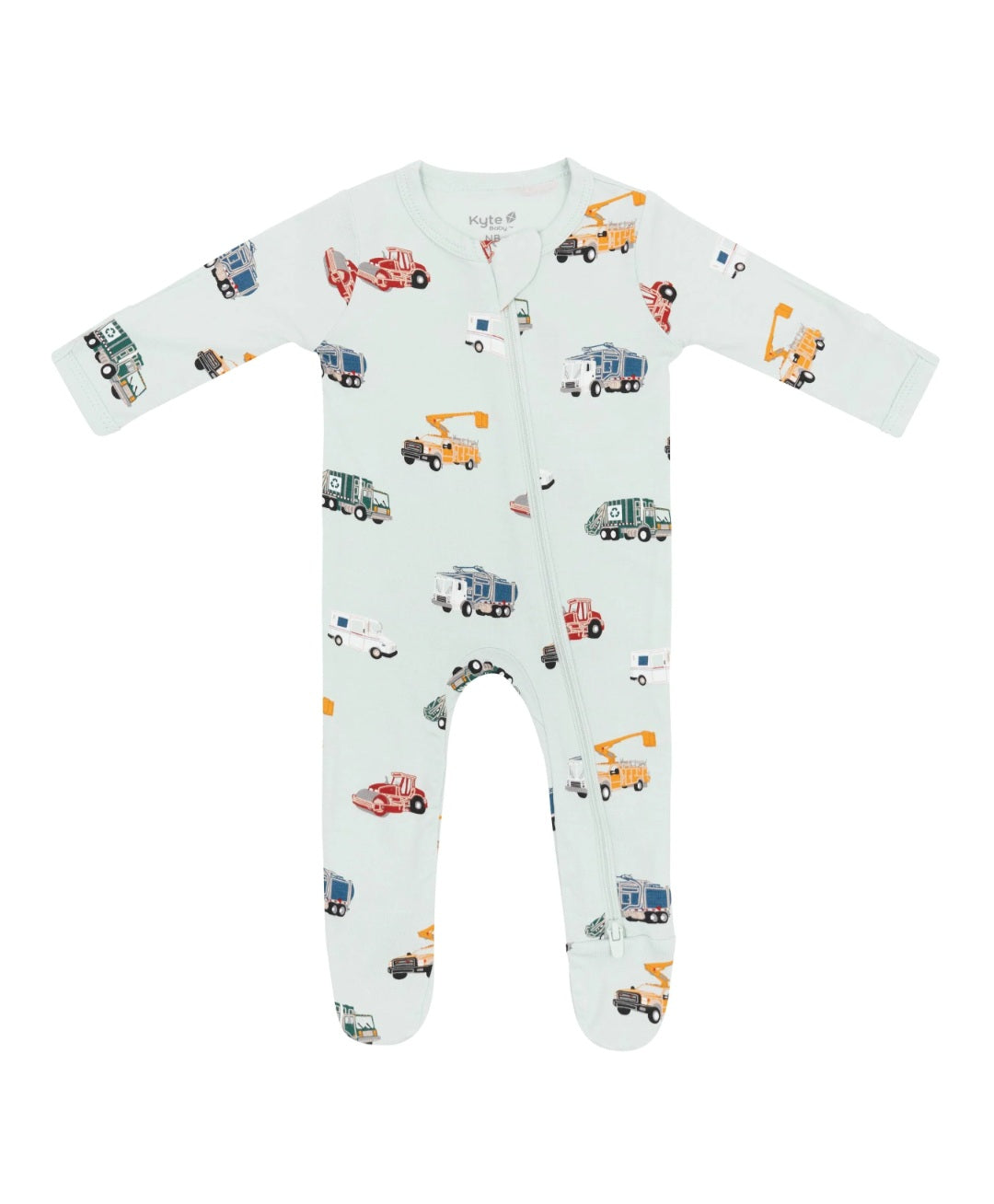 City Vehicles Zippered Footie Pajama