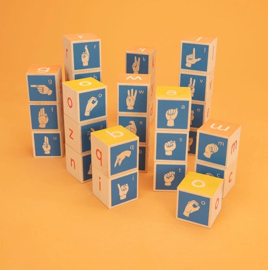 Blocs de l'alphabet en langue des signes
